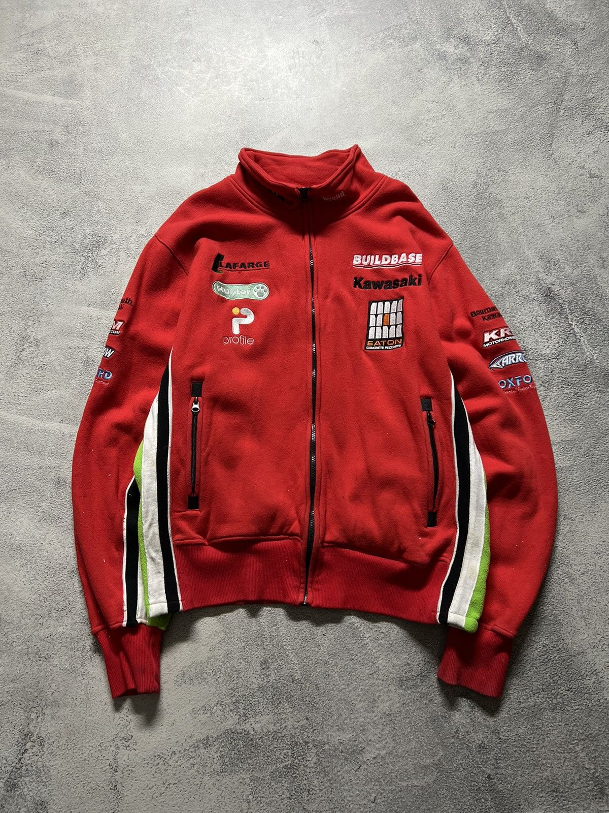 Vintage Vintage Y2k Kavasaki ❤️ Buldbase Racing Zip Sweatshirt 00’s Size US L / EU 52-54 / 3 - 4 Thumbnail