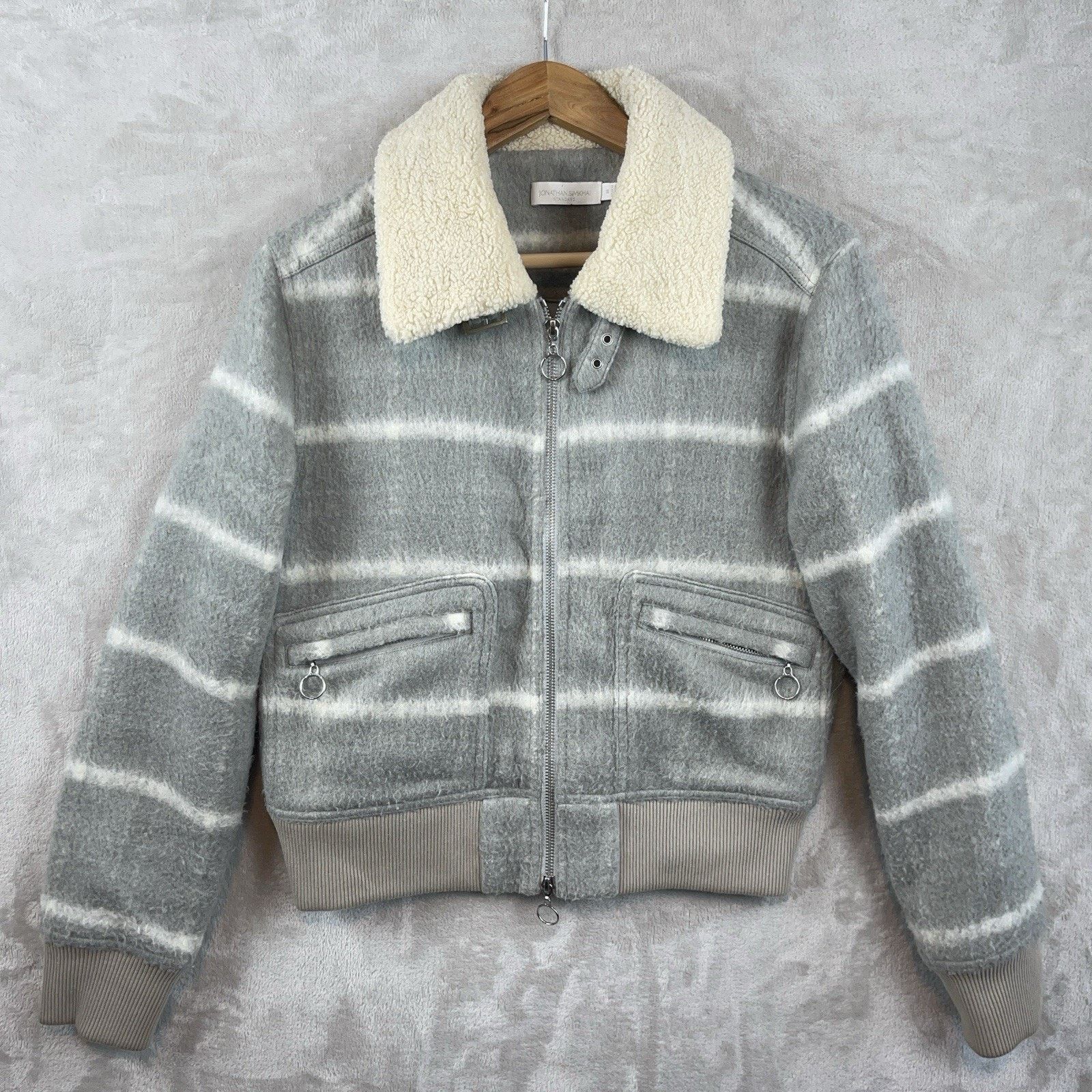 Jonathan Simkhai Jonathan Simkhai Standard Carlyle Brushed Wool Bomber Medium Size M / US 6-8 / IT 42-44 - 1 Thumbnail