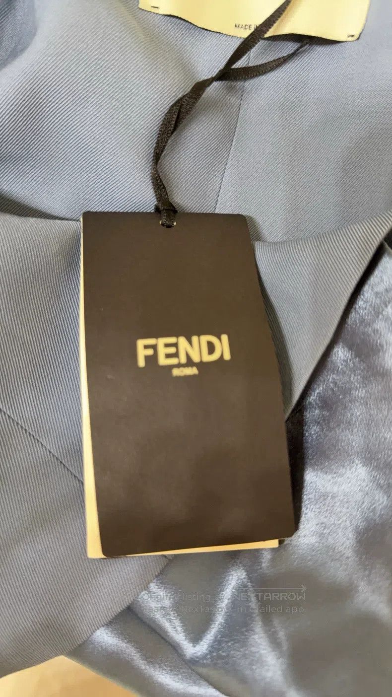 Fendi Fendi Blue Satin-Like Work Suit Jacket Size S / US 4 / IT 40 - 5 Thumbnail