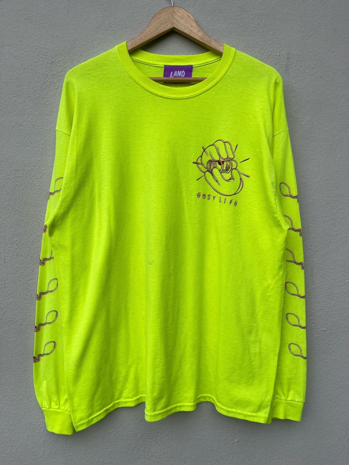 20471120 × Designer × Japanese Brand Land By Milkboy Easy Life Long Sleeve Tee Size US L / EU 52-54 / 3 - 4 Thumbnail