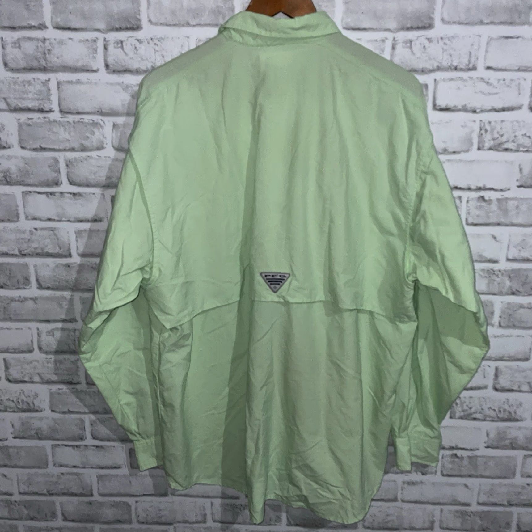 Vintage Columbia PFG Green Long Sleeve Button-Down Hiking Shirt Mens L Size US L / EU 52-54 / 3 - 5 Thumbnail