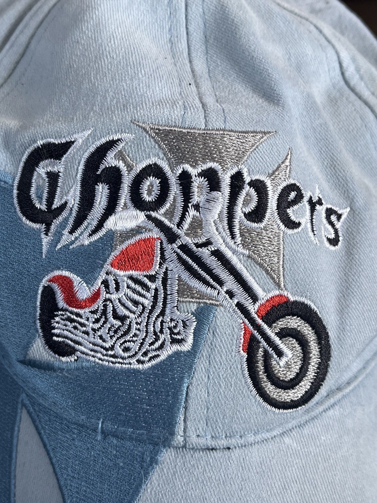 Vintage Vintage Choppers Baby Blue Hat Cap Motorcycle Size ONE SIZE - 2 Thumbnail