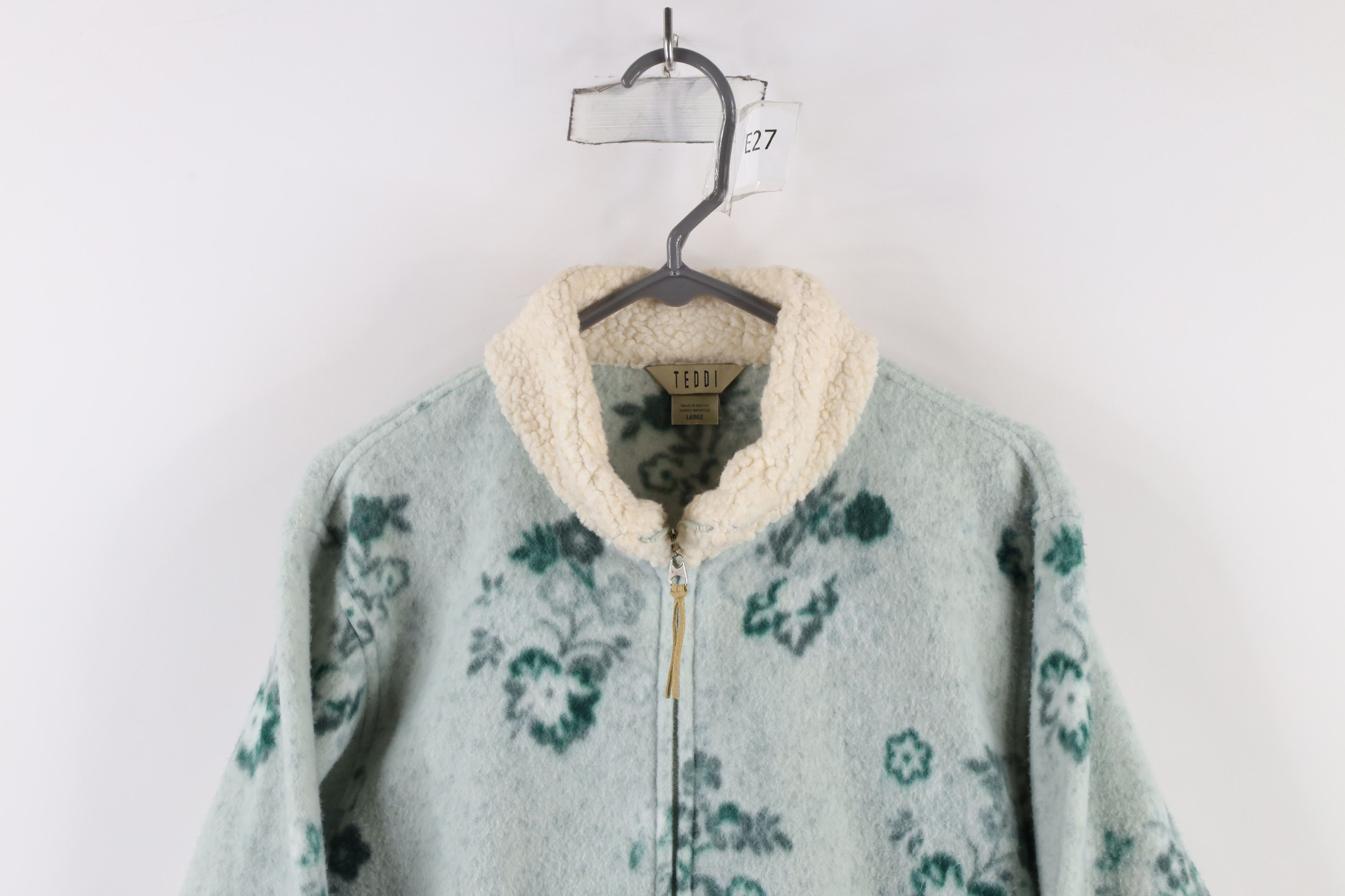 Vintage Vintage 90s Streetwear Flower All Over Print Fleece Jacket Size L / US 10 / IT 46 - 2 Thumbnail