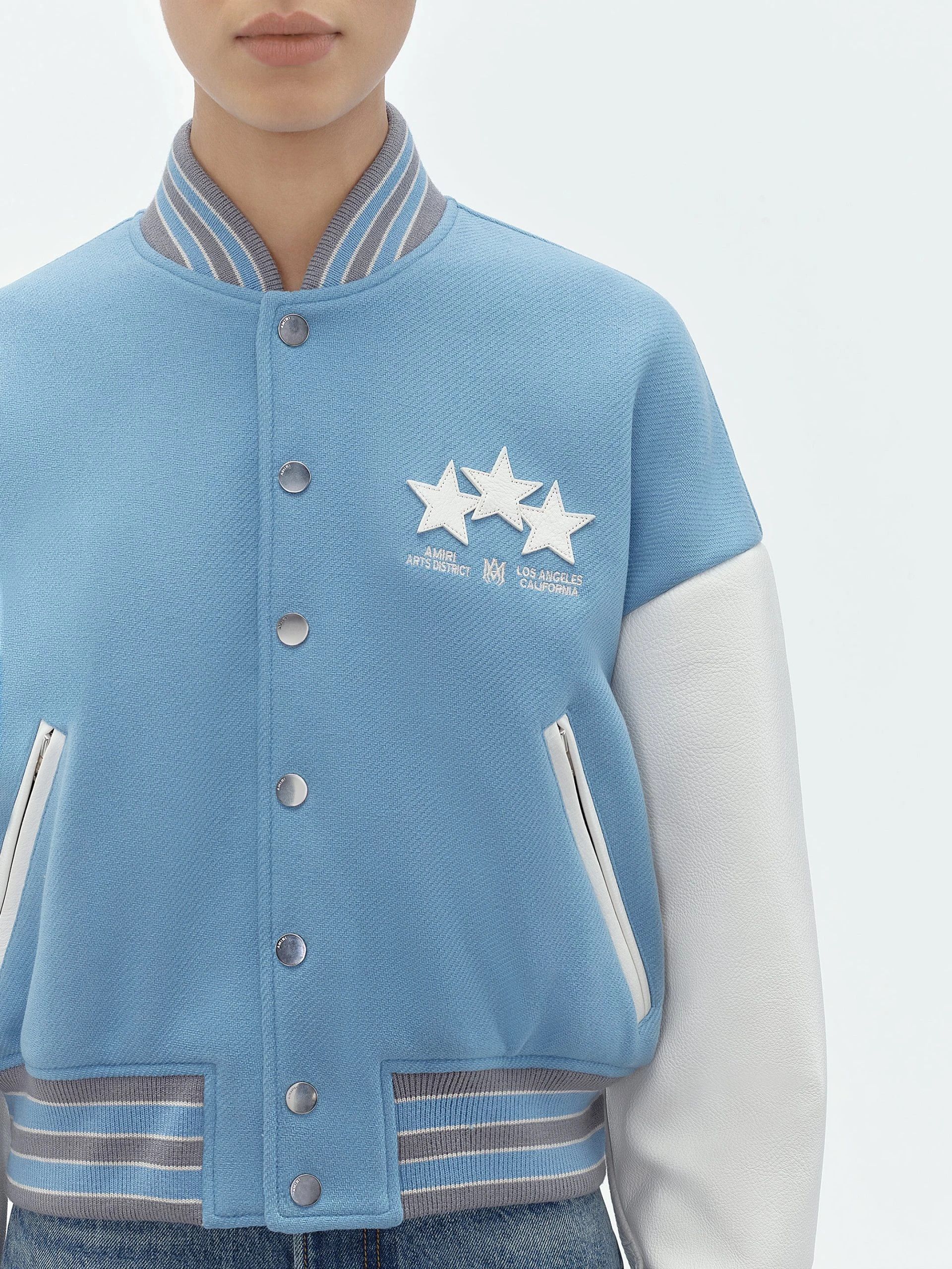 Amiri oc11z0325 Stars Varsity Bomber Jacket in Multicolor Size XL / US 12-14 / IT 48-50 - 6 Thumbnail