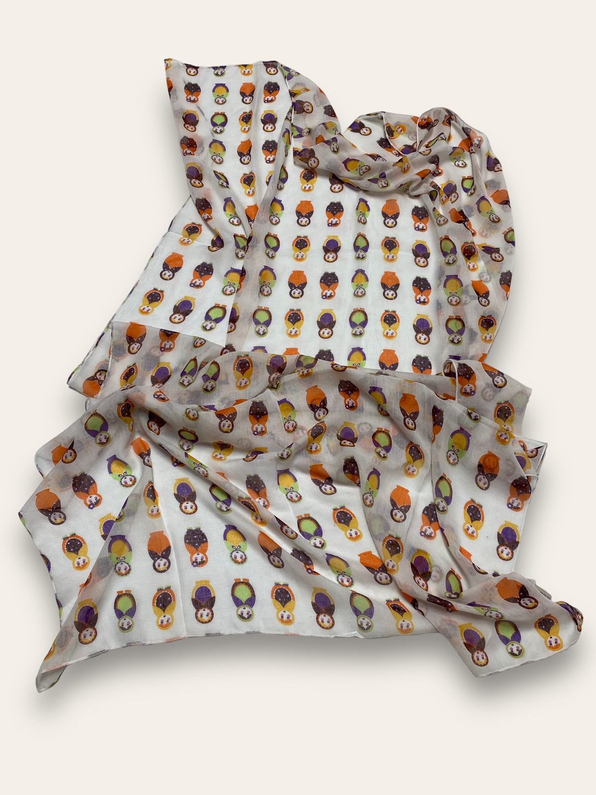 Vintage Vintage MATRYOSHKA Pattern Overprint Scarf Size ONE SIZE - 1 Thumbnail