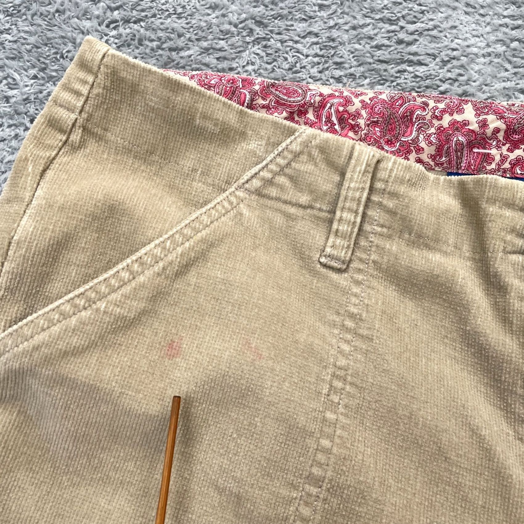 Ocean Pacific VTG OP Ocean Pacific Pants Womens Capri Corduroy Beige 13 Cotton Spandex Stretch Straight Inseam 21in Casual Travel Workwear Mens Womens Girls Boys Size 34" / US 12 / IT 48 - 6 Thumbnail