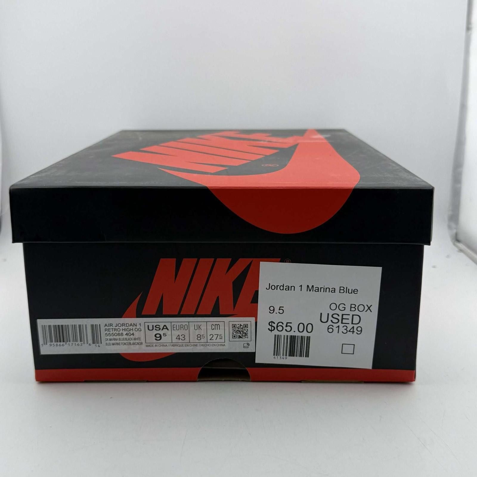 Nike Air Jordan 1 Retro High Marina Blue 9.5 Used with Box Size US 9.5 / EU 42-43 - 8 Thumbnail