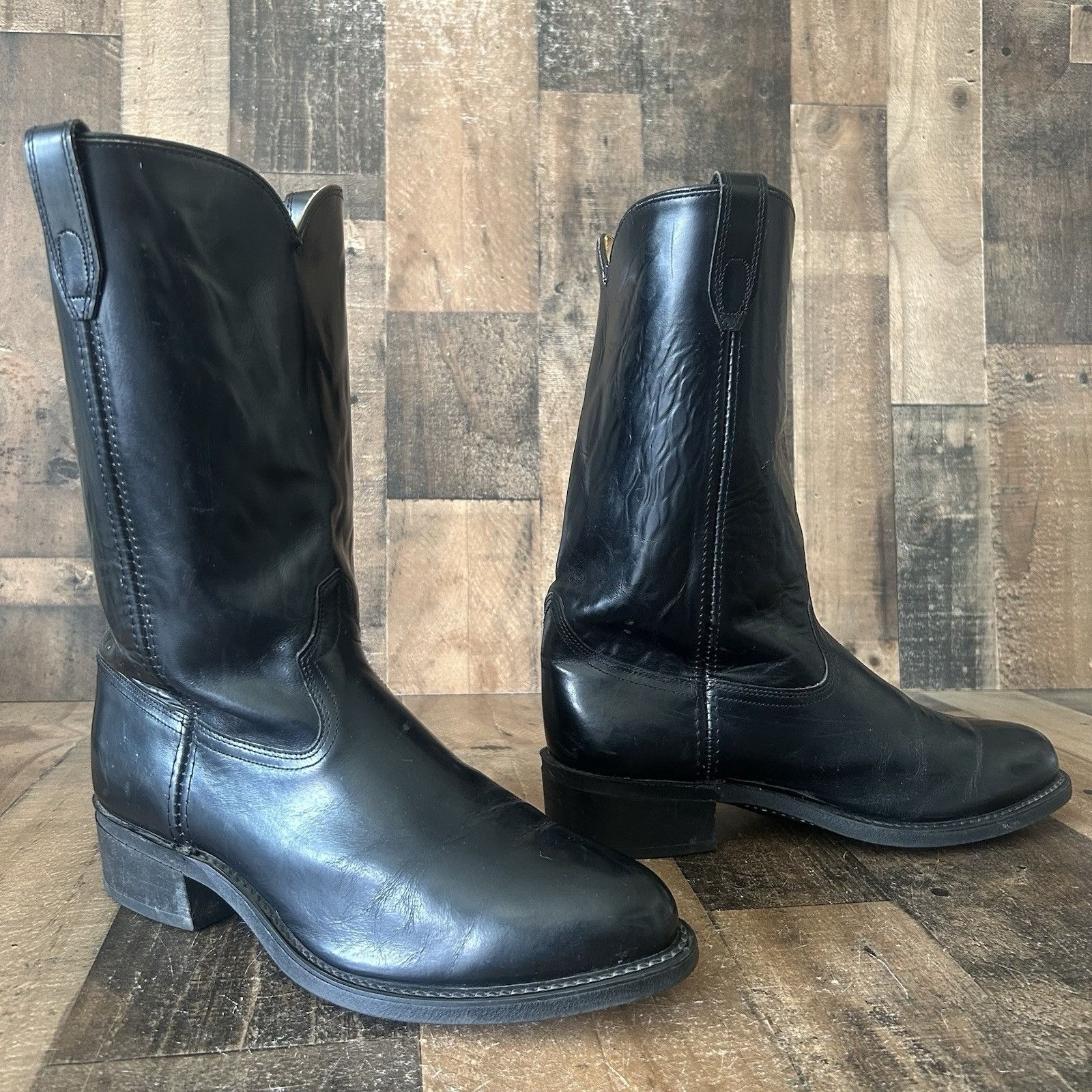 Acme Clothing Acme Vintage Black Oil Resistant Cowboy Boots Mens 10.5 EW Size US 10.5 / EU 43-44 - 7 Thumbnail