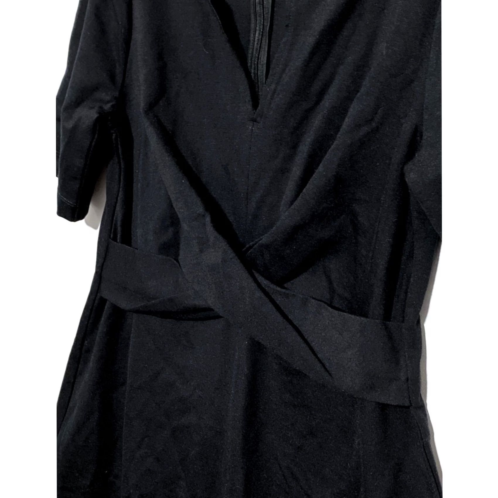 Vintage VINTAGE Lark & Ro Little Black Dress 10 V Neck Whimsigoth Dark Romantic Career Dress Size L / US 10 / IT 46 - 3 Thumbnail