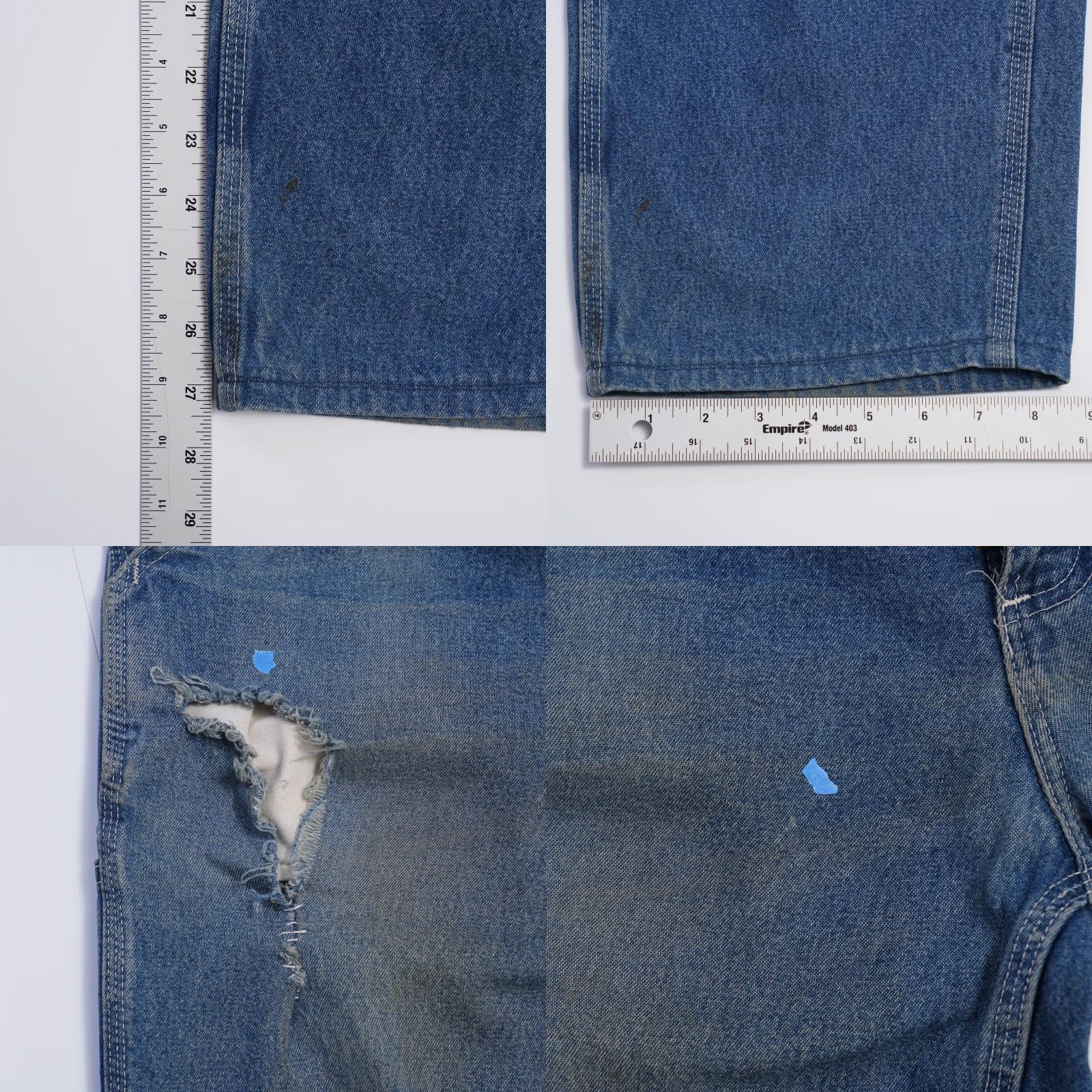 Carhartt VINTAGE Carhartt Jeans Men 31X30 Blue Denim Carpenter Cargo Workwear Dungarees Size US 31 - 8 Thumbnail