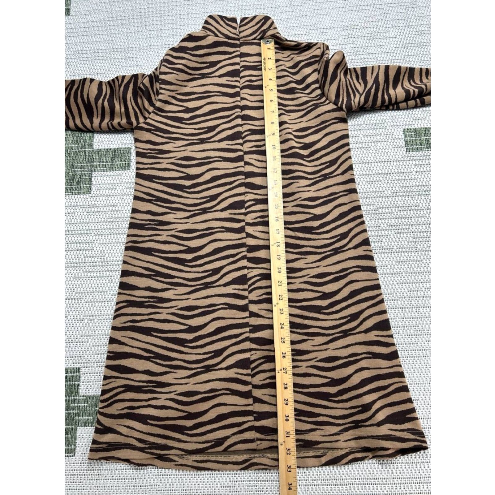 Vintage Tuckernuck Sweater Dress Womens XS Brown Pullover Knit Long Sleeve Turtleneck Winter Fall Casual Dressy Size XS / US 0-2 / IT 36-38 - 7 Thumbnail