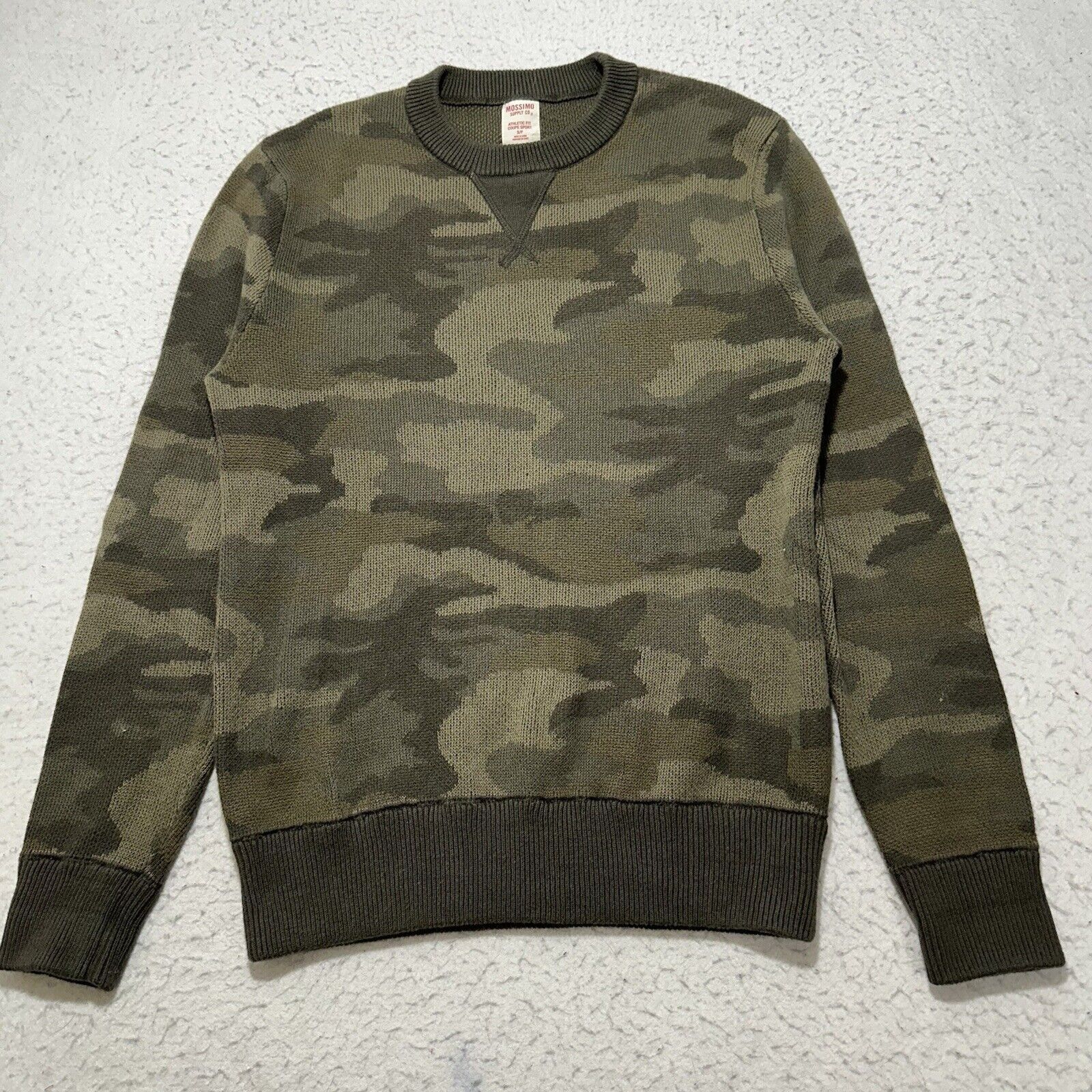 Mossimo Mossimo Small Green Camo Cotton Pullover Tight Knit Sweater Size US S / EU 44-46 / 1 - 1 Thumbnail