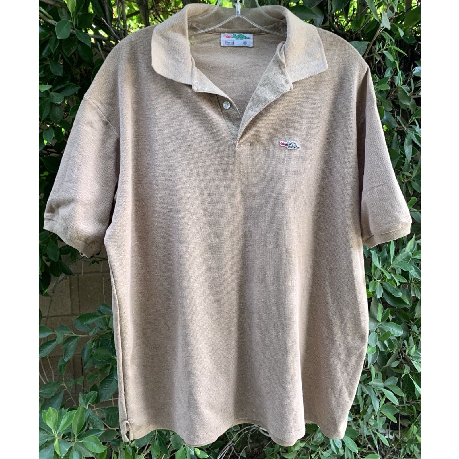 Sears VINTAGE Sears Fire Breathing Dragon Logo Polo Shirt XL Beige Men XL Polo Dragon Logo Braggin Dragon Fire Theme Golf Size US XL / EU 56 / 4 - 4 Thumbnail