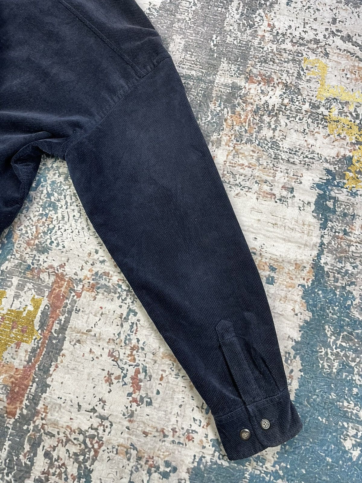 Chaps Ralph Lauren Chaps Navy Corduroy Zipper Cord Workshirt Size US L / EU 52-54 / 3 - 6 Thumbnail