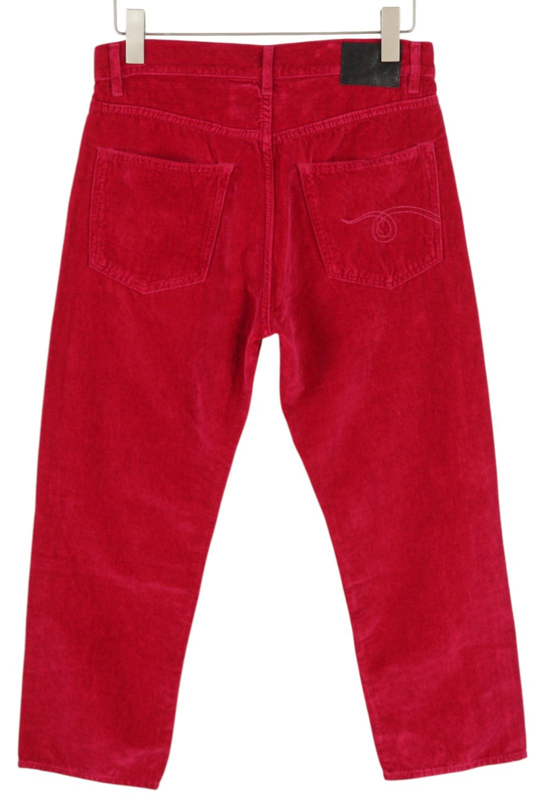 R13 BOYFRIEND 26 Raspberry Velvet Linen Cropped Trousers 85845 Size 26" / US 2 / IT 38 - 4 Thumbnail
