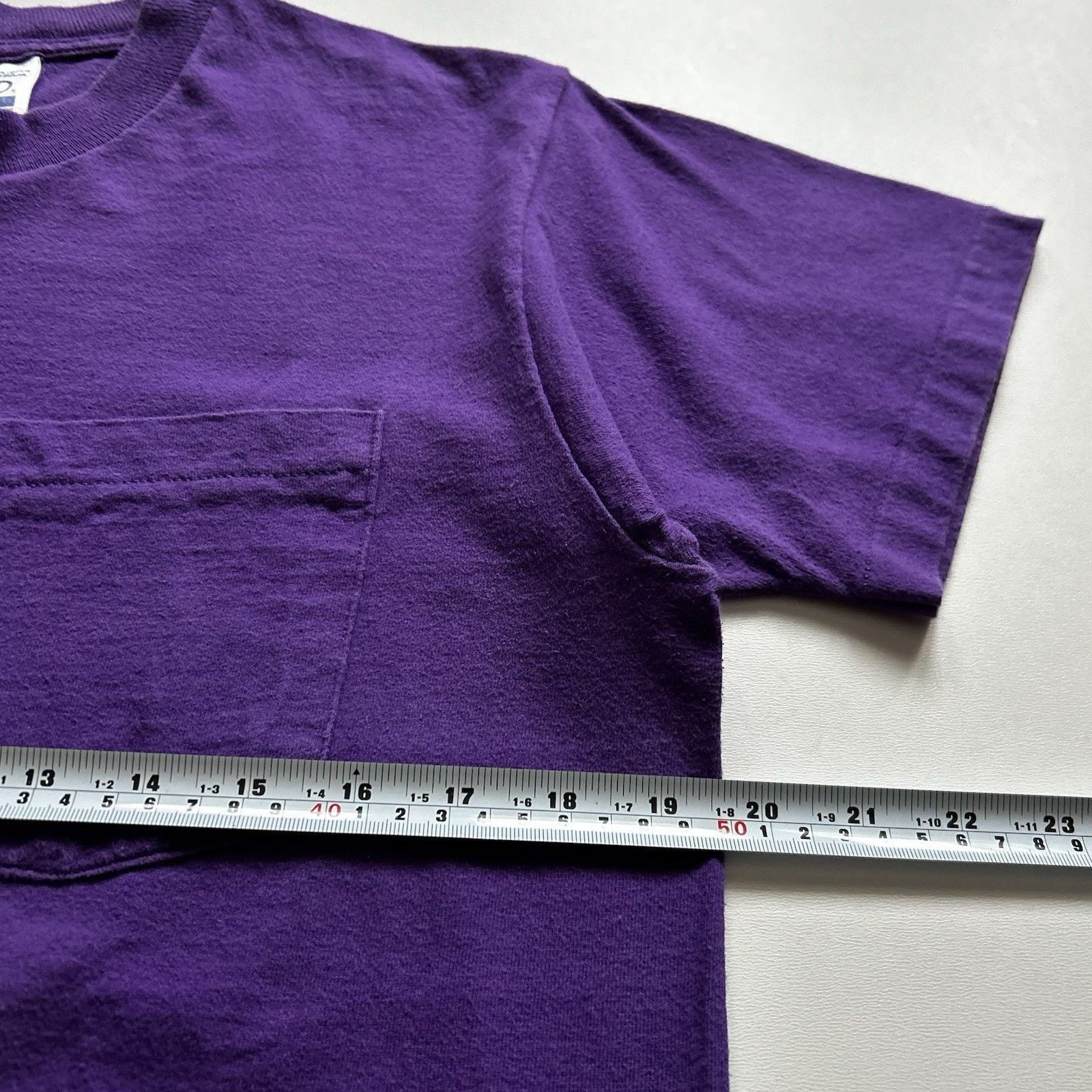 Vintage Vintage 90s Faded Purple Blank Pocket T Shirt Medium Rare Size US M / EU 48-50 / 2 - 6 Thumbnail