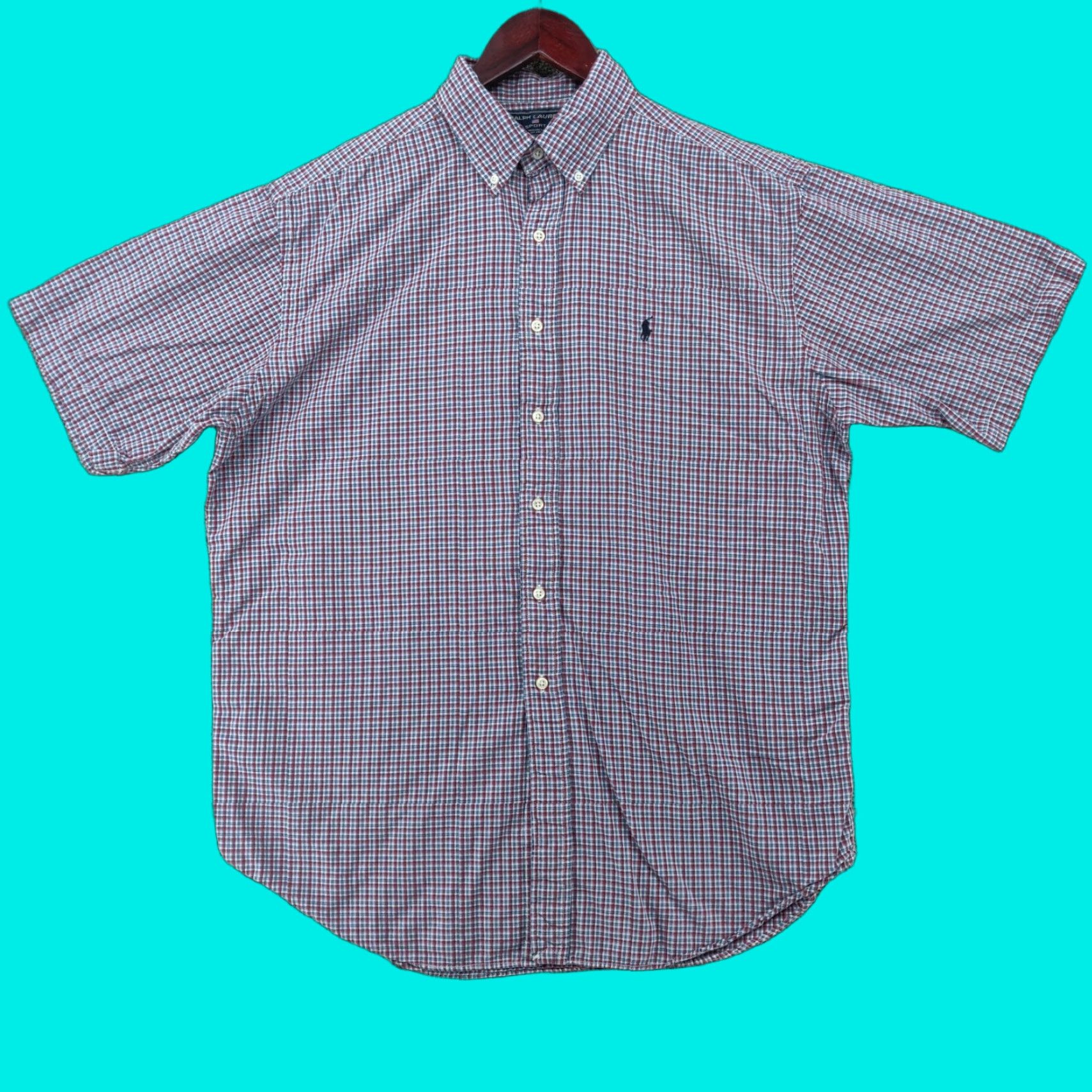 Polo Ralph Lauren Ralph Lauren Polo Shirt Mens L Plaid Short Sleeve Button-Up Embroidered Pony Nike Size US L / EU 52-54 / 3 - 1 Thumbnail