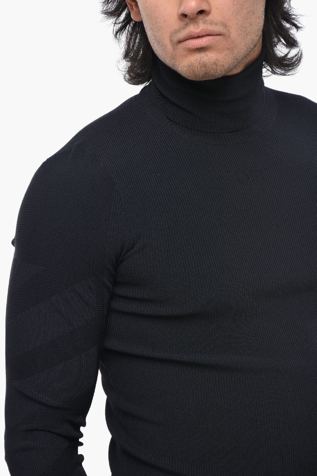 Off-White og1mm0526 High-Neck Sweater in Black Size US L / EU 52-54 / 3 - 3 Thumbnail