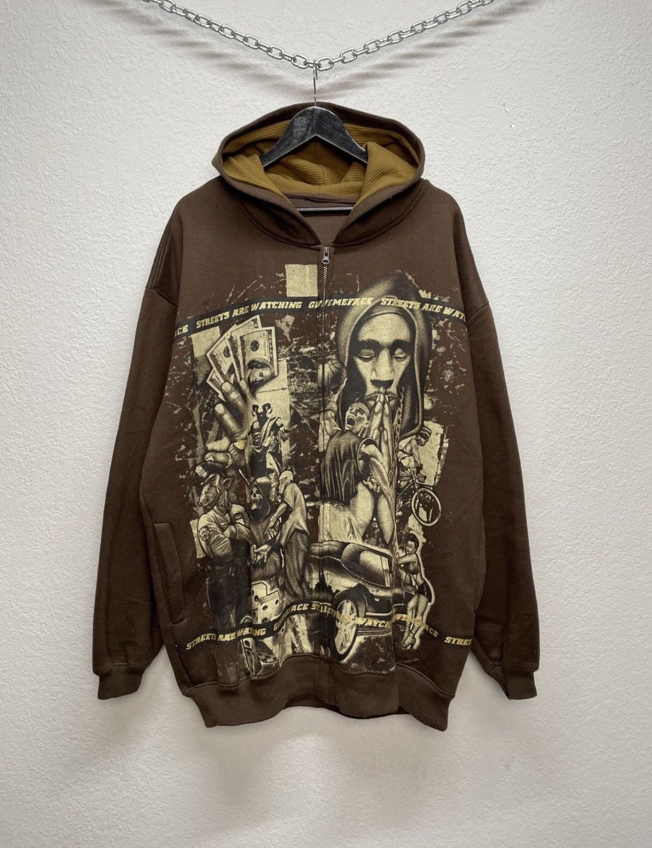 50 Cent Vintage Y2K Kanye West Style Boxy Fit Over Print Hoodie Size US XXL / EU 58 / 5 - 1 Thumbnail