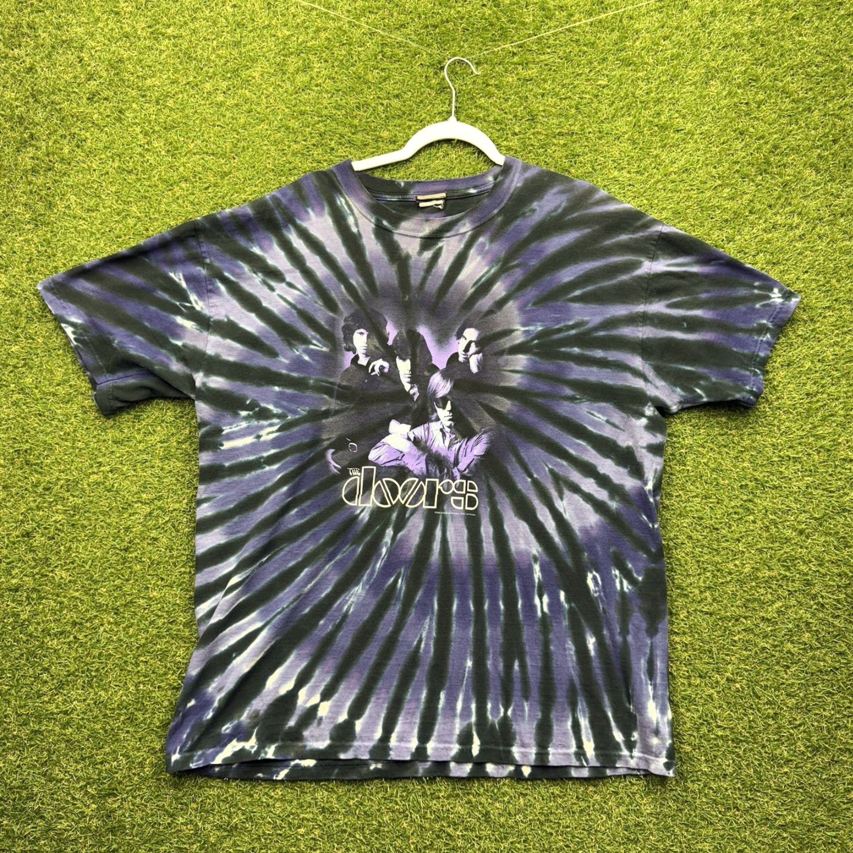 Liquid Blue VINTAGE The Doors Band Shirt Mens Large Liquid Blue 2000s 90s TieDye AOP Tour Mens Shirt Blueswear Size US L / EU 52-54 / 3 - 2 Thumbnail