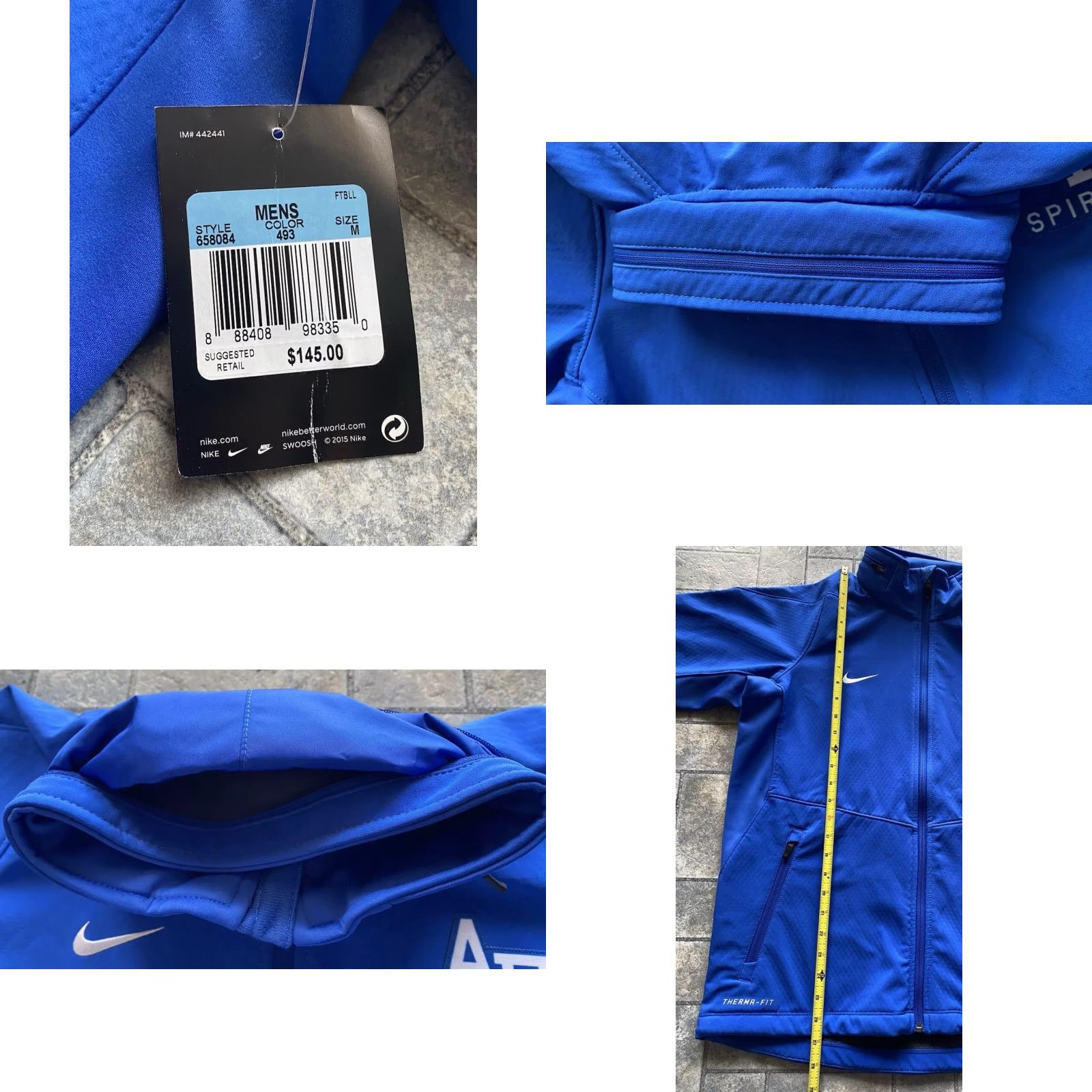 Nike Nike Therma-Fit Air Force Jacket MENS Medium W/ Hidden Hood & Audio Pocket NWT Blue Size US M / EU 48-50 / 2 - 8 Thumbnail
