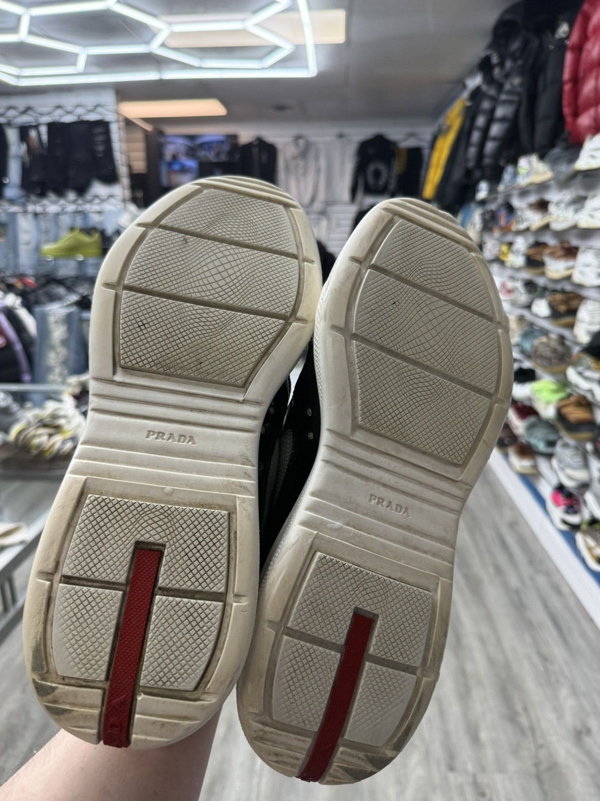 Prada Prada Cup Sneakers- Black/Grey/White Size US 12 / EU 45 - 7 Thumbnail