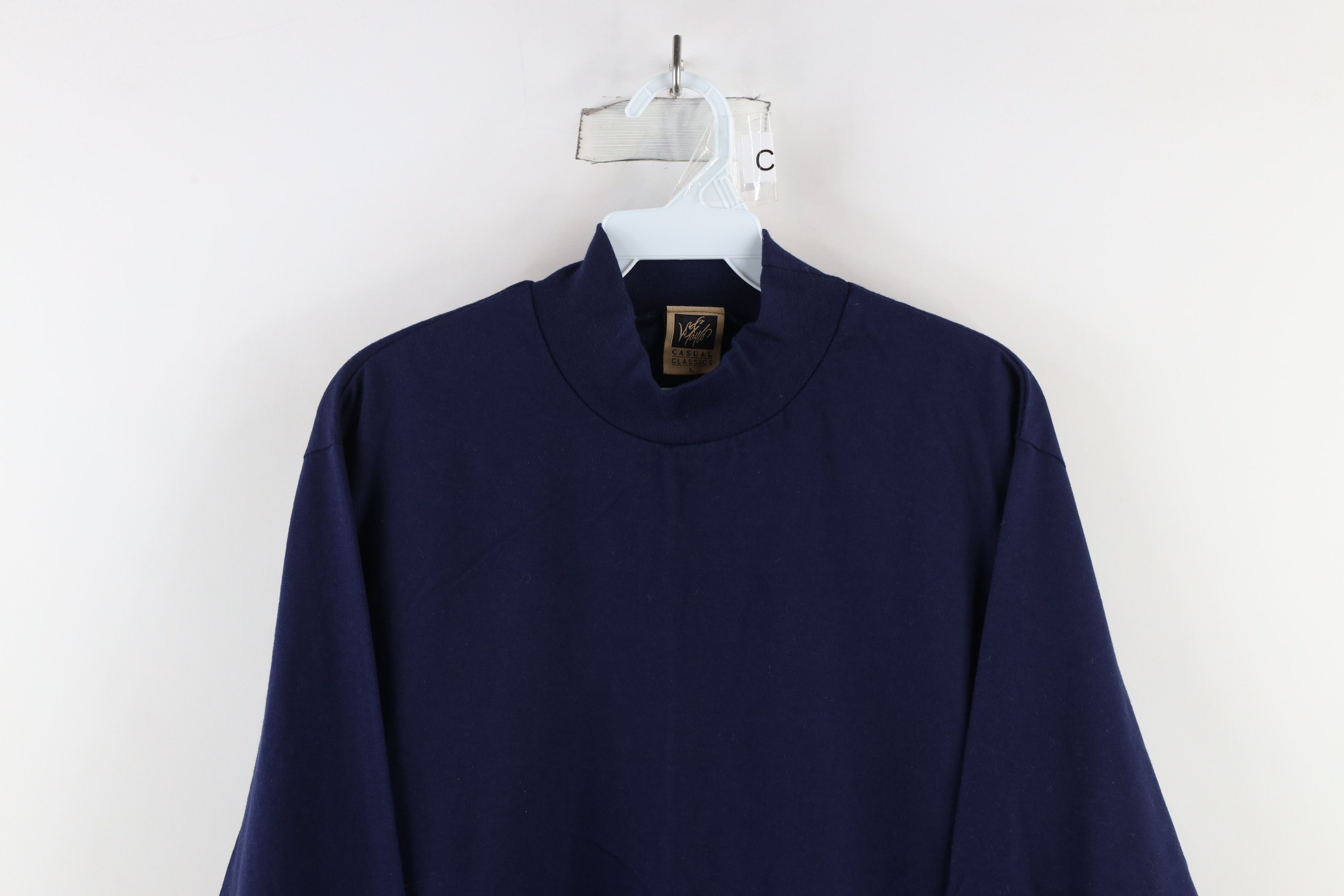 Vintage Vintage 90s Streetwear Mock Neck Long Sleeve T-Shirt USA Size US L / EU 52-54 / 3 - 2 Thumbnail