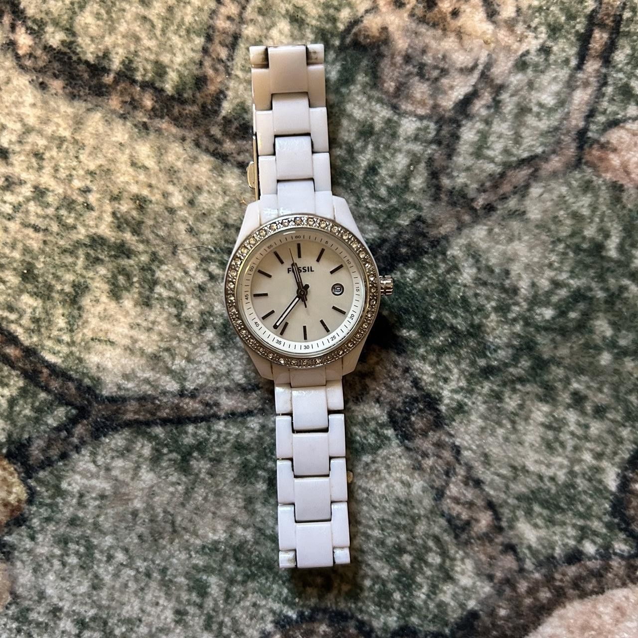 Fossil Fossil White Watch with Silver Accents Size ONE SIZE - 1 Thumbnail