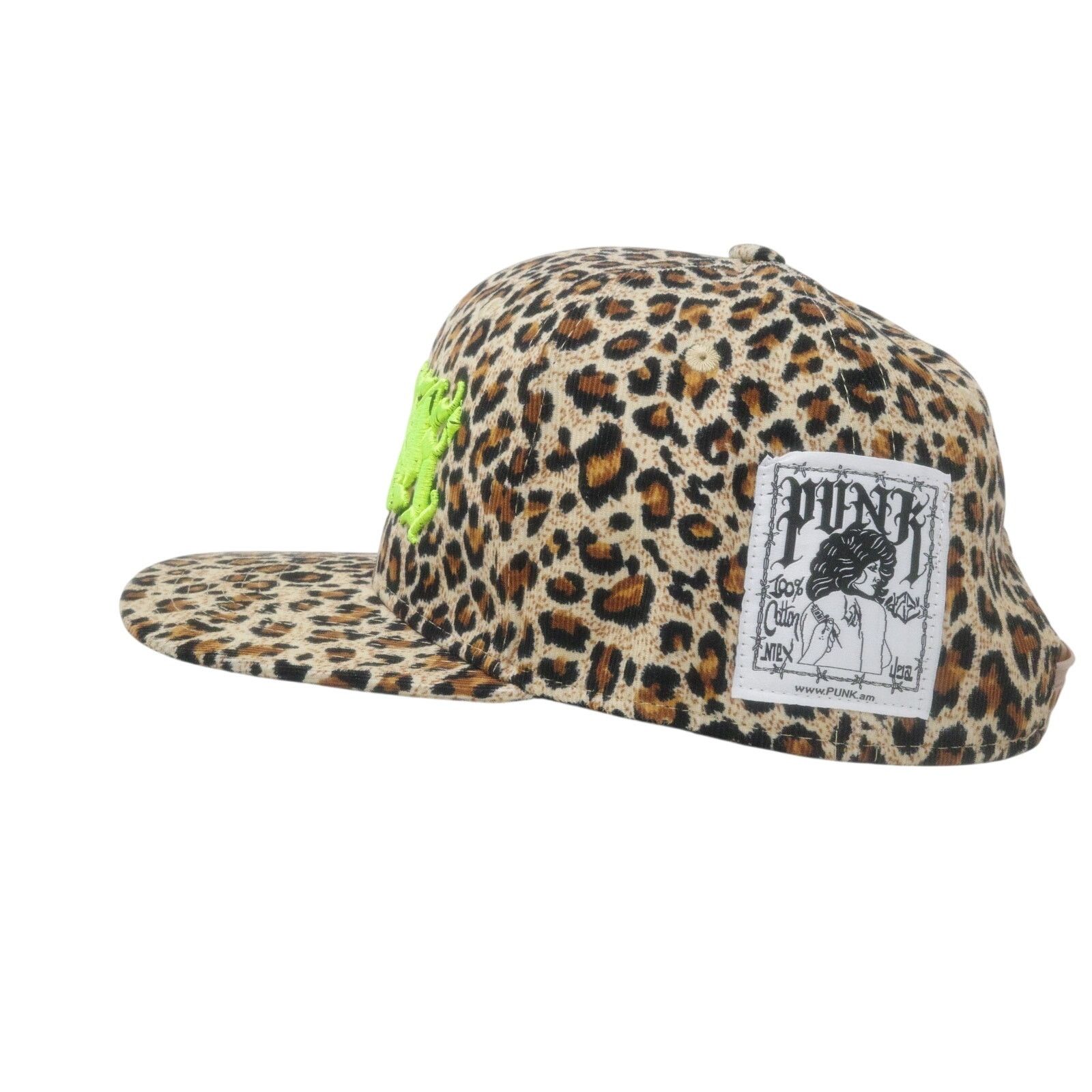 Other PUNK ® Angry Leopard Hat with Red Safety Pin - Made in USA Size ONE SIZE - 3 Thumbnail