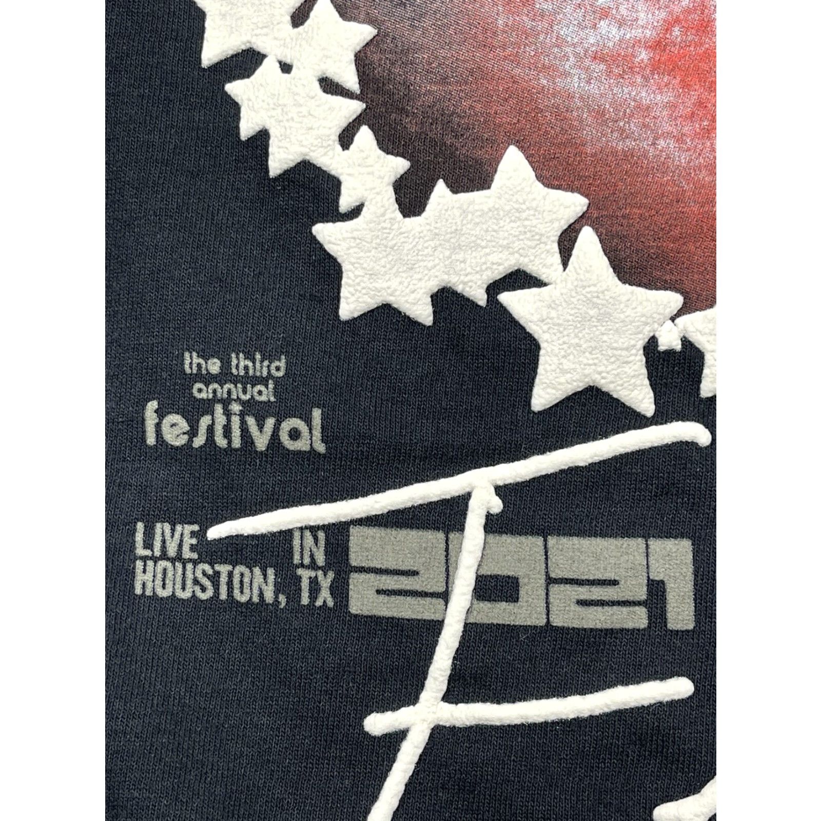 Travis Scott ASTROWORLD T-Shirt XL Festival Crew Neck Short Sleeve Black Cotton Logo Tee Men 2021 Concert Merch Size US XL / EU 56 / 4 - 4 Thumbnail