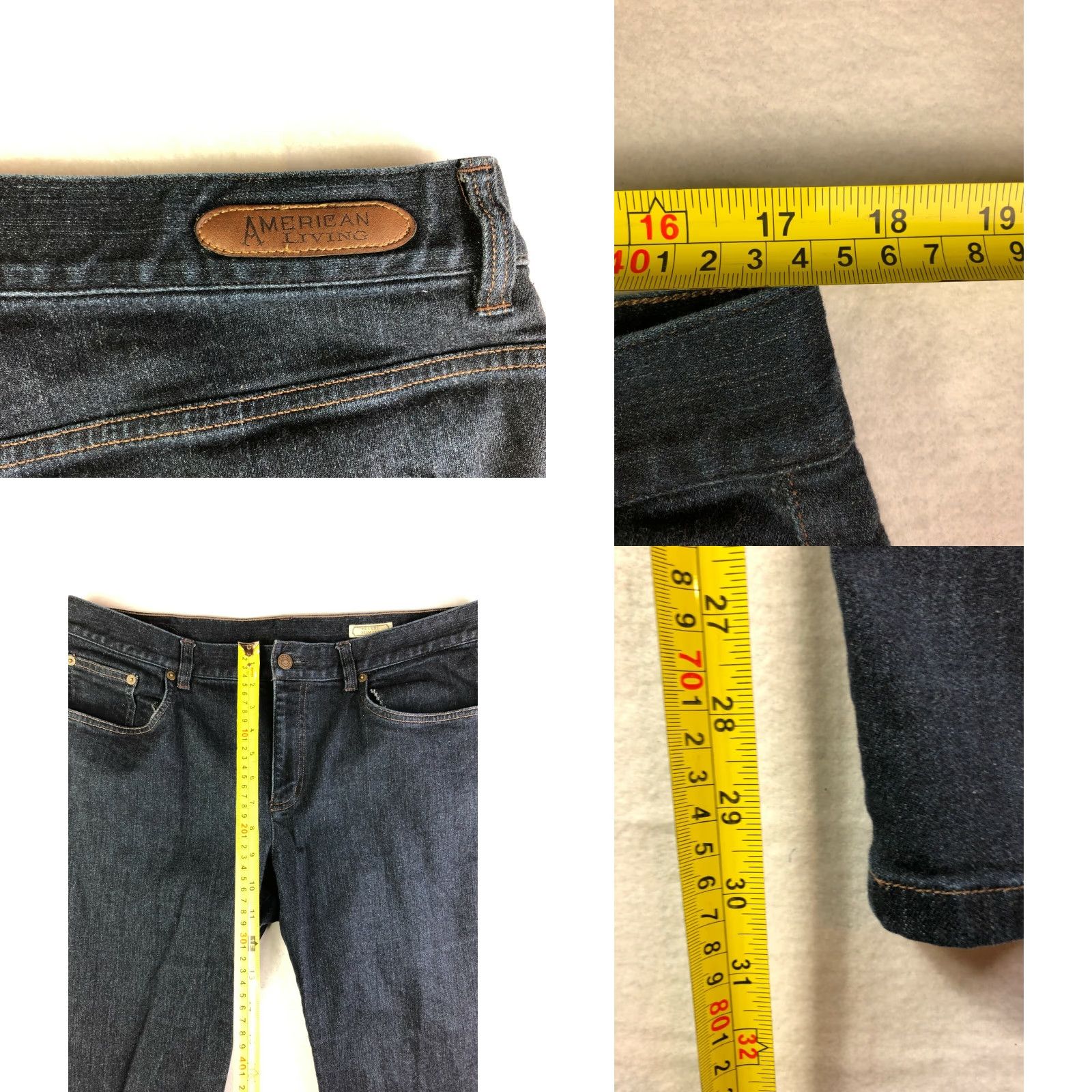 Vintage American Living Revere Slim Leg Jeans Womens Size 14 35x30 Measured Blue Size 36" / US 14 / IT 50 - 8 Thumbnail