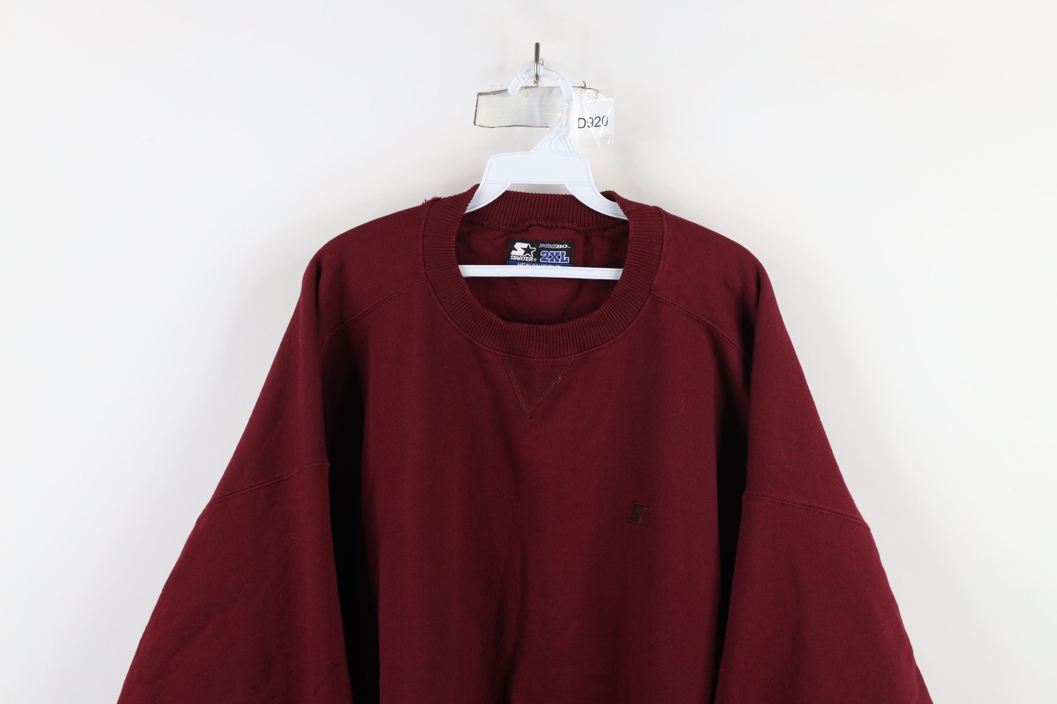 Starter × Vintage Vintage 90s Starter Blank Heavyweight Crewneck Sweatshirt Size US XXL / EU 58 / 5 - 2 Thumbnail