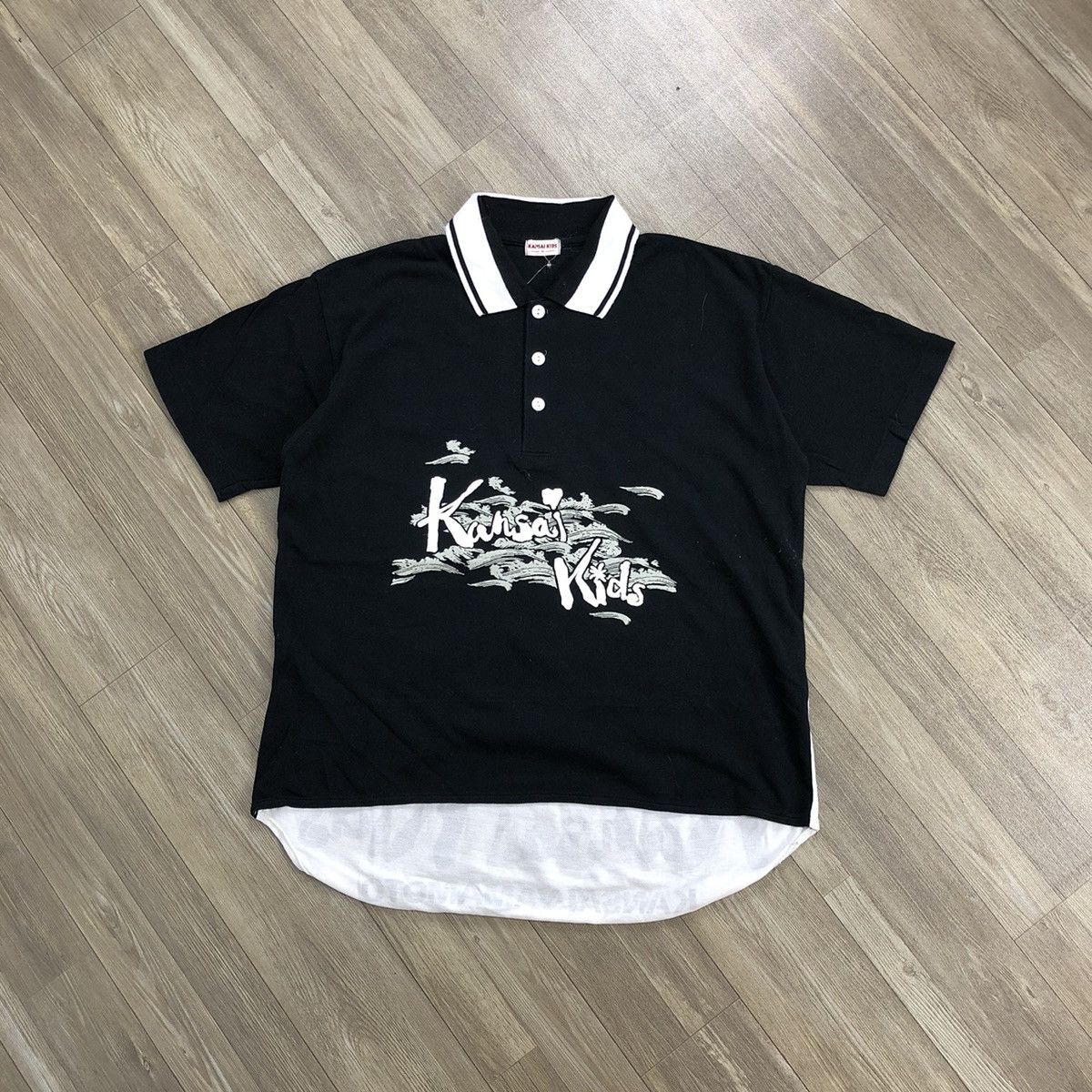 Designer × Japanese Brand × Kansai Yamamoto 1990s Kansai Yamamoto Kids Iconic Design Polo Shirt Size US M / EU 48-50 / 2 - 1 Thumbnail