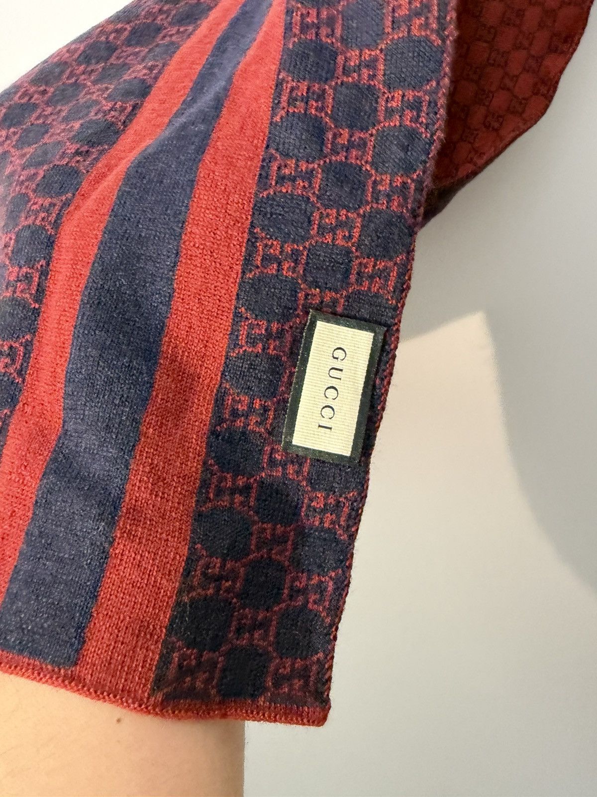 Gucci Gucci GG Monogram Scarf Double Side Size ONE SIZE - 4 Thumbnail