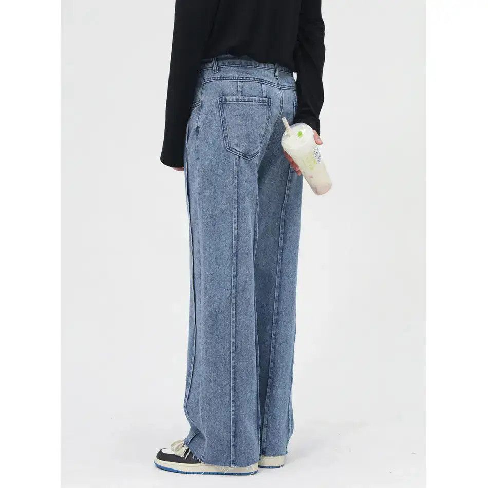 Japanese Brand Retro loose high street straight leg jeans Size US 32 / EU 48 - 2 Thumbnail