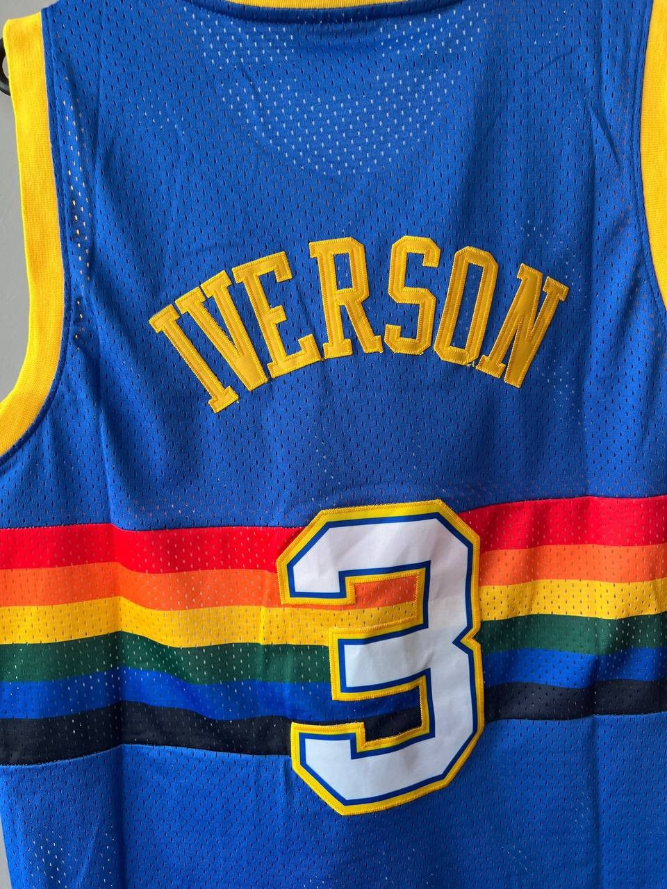 NBA 1987 NBA DENVER NUGGETS #3 IVERSON REMAKE BASKETBALL JERSEY Size US S / EU 44-46 / 1 - 9 Thumbnail