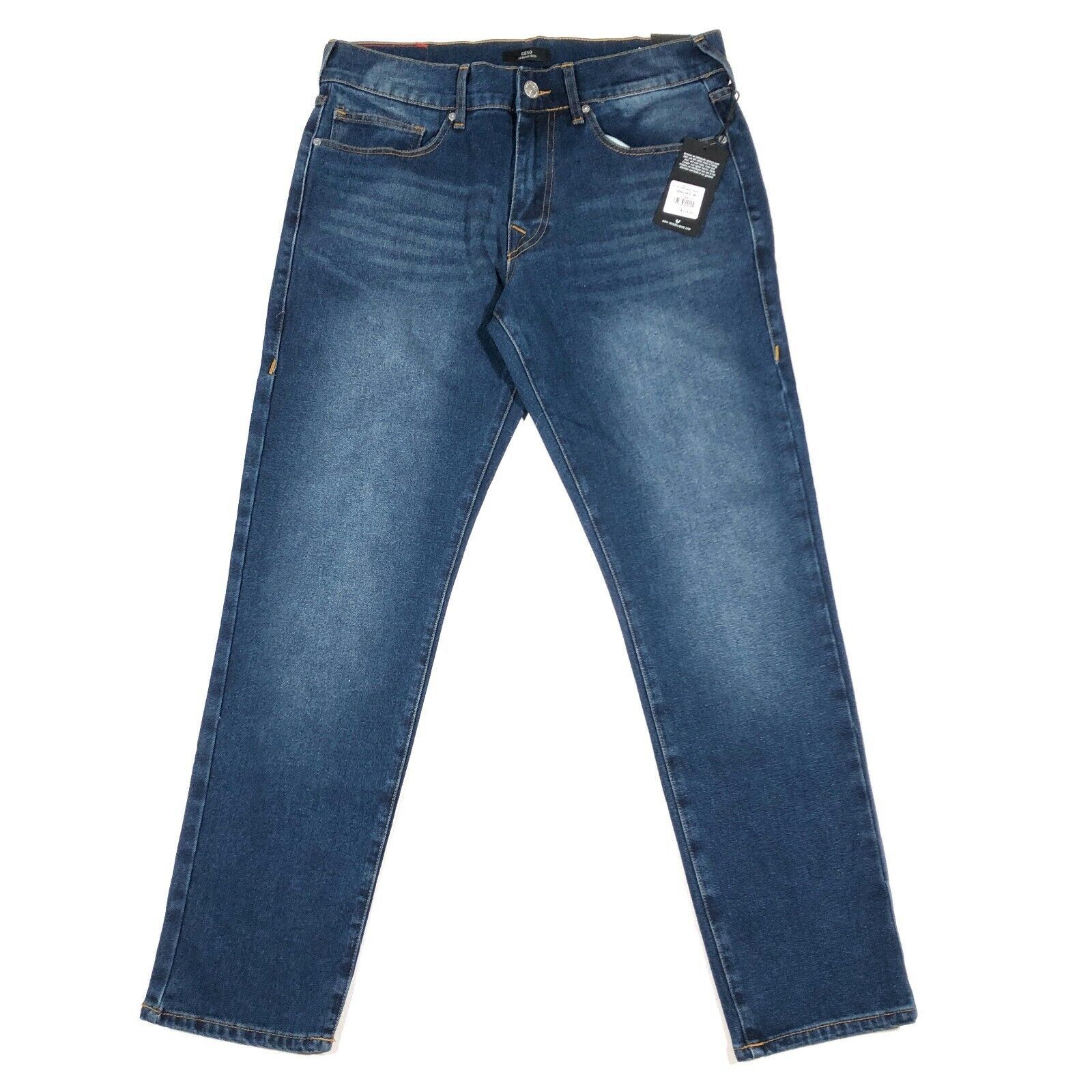 True Religion New True Religion Geno Relaxed Slim Dark Blue Jeans 33x32 Size US 33 - 4 Thumbnail