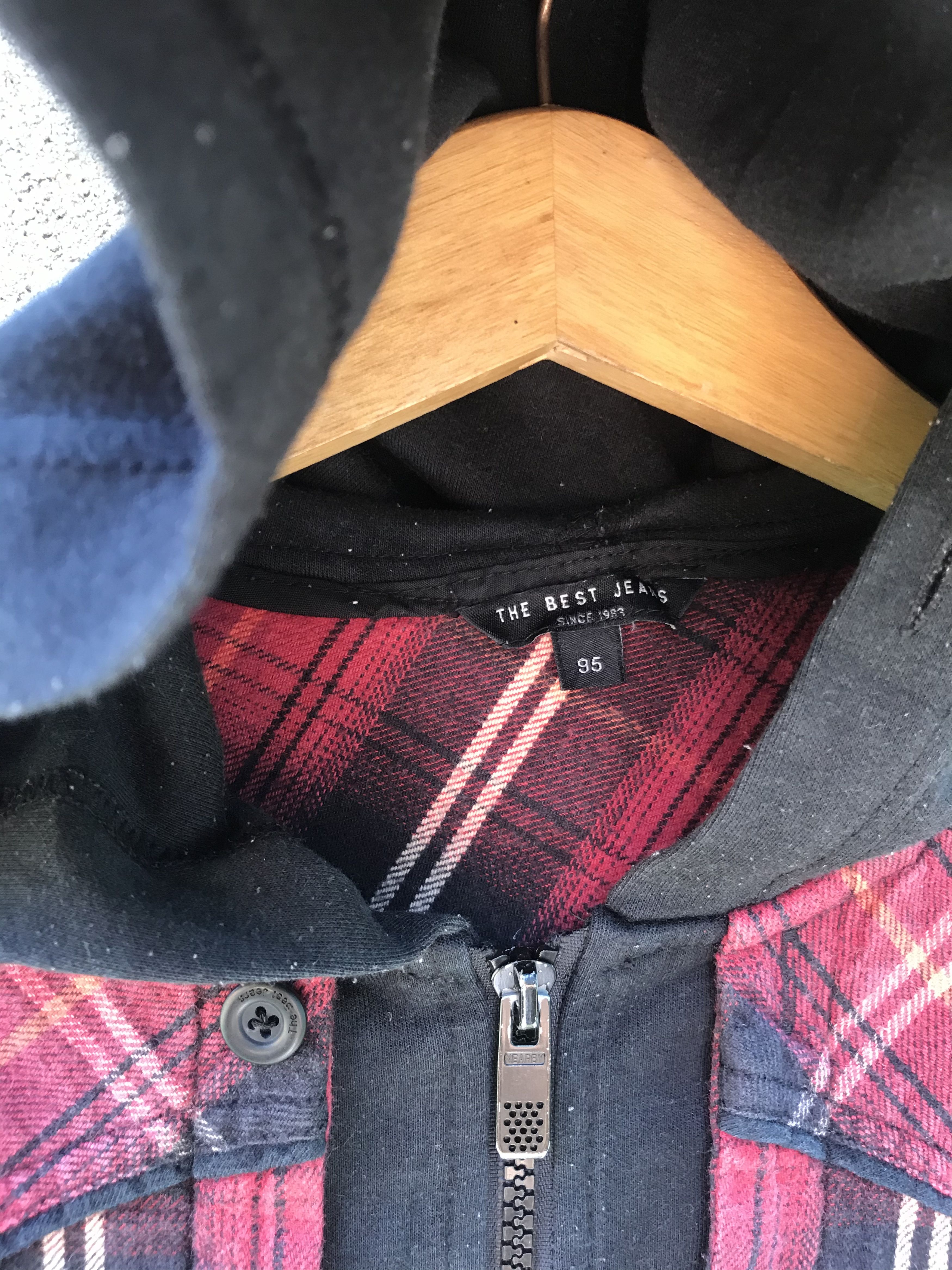 Beauty Beast Vintage tbjeans flanel double layers destroyed hoodie Size US M / EU 48-50 / 2 - 9 Thumbnail