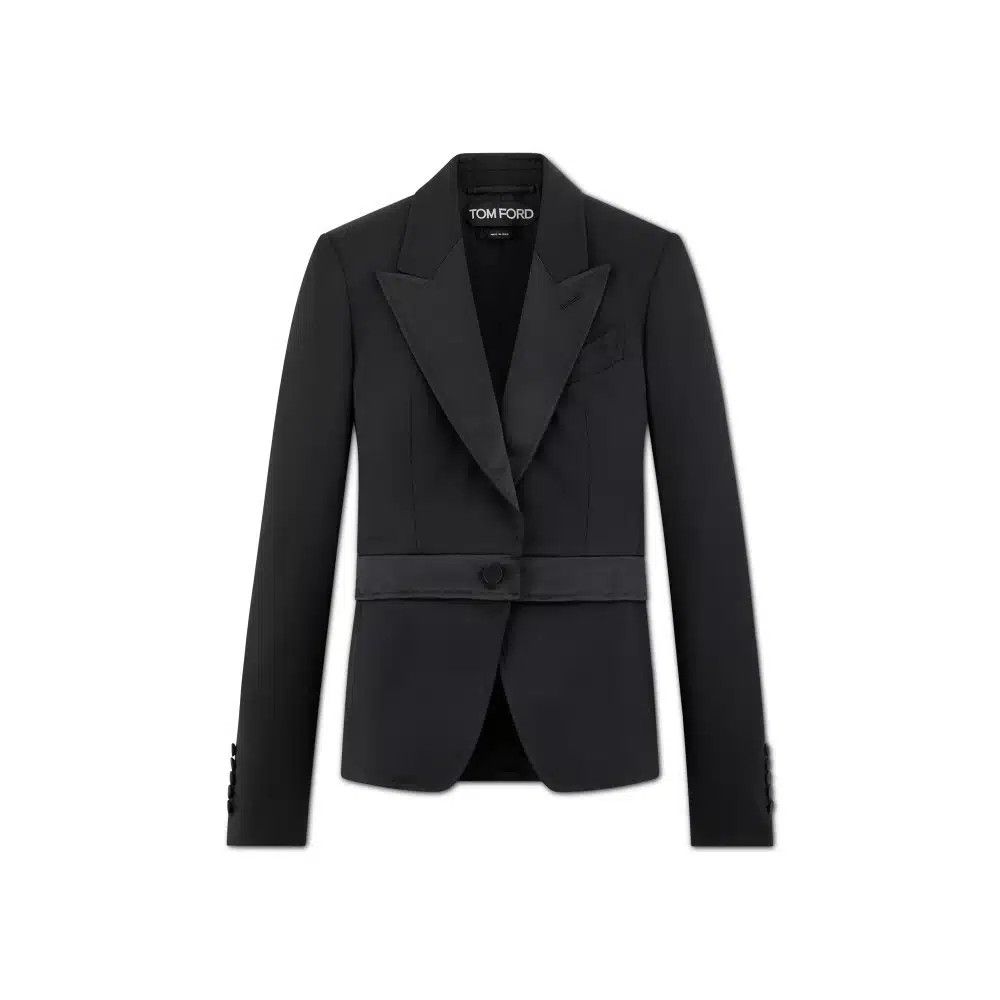 Tom Ford o1loc1c1124 GI2878 Wool Cocktail Jacket in Black Size XS / US 0-2 / IT 36-38 - 1 Thumbnail