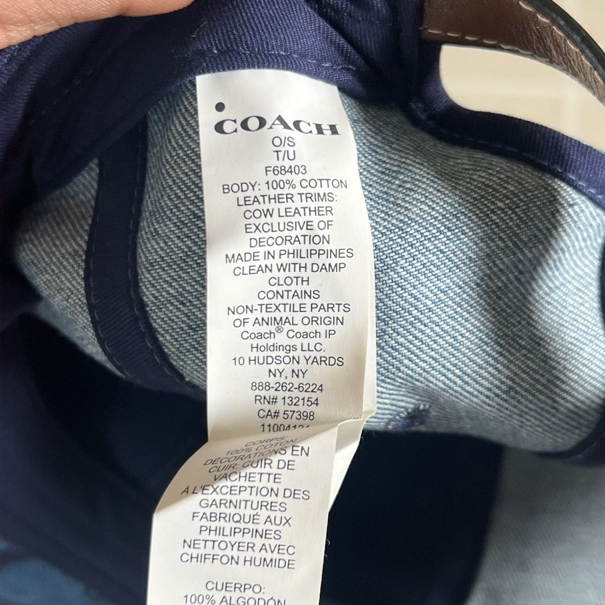 Coach COACH ALLOVER SIGNATURE LOGO JACQUARD BASEBALL CAP HAT Denim Size ONE SIZE - 9 Thumbnail