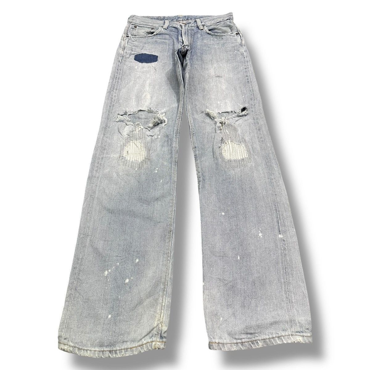 Edwin Edwin 90's Vintage Distresse Jean With Baggy Wideleg Painted Size US 31 - 1 Thumbnail