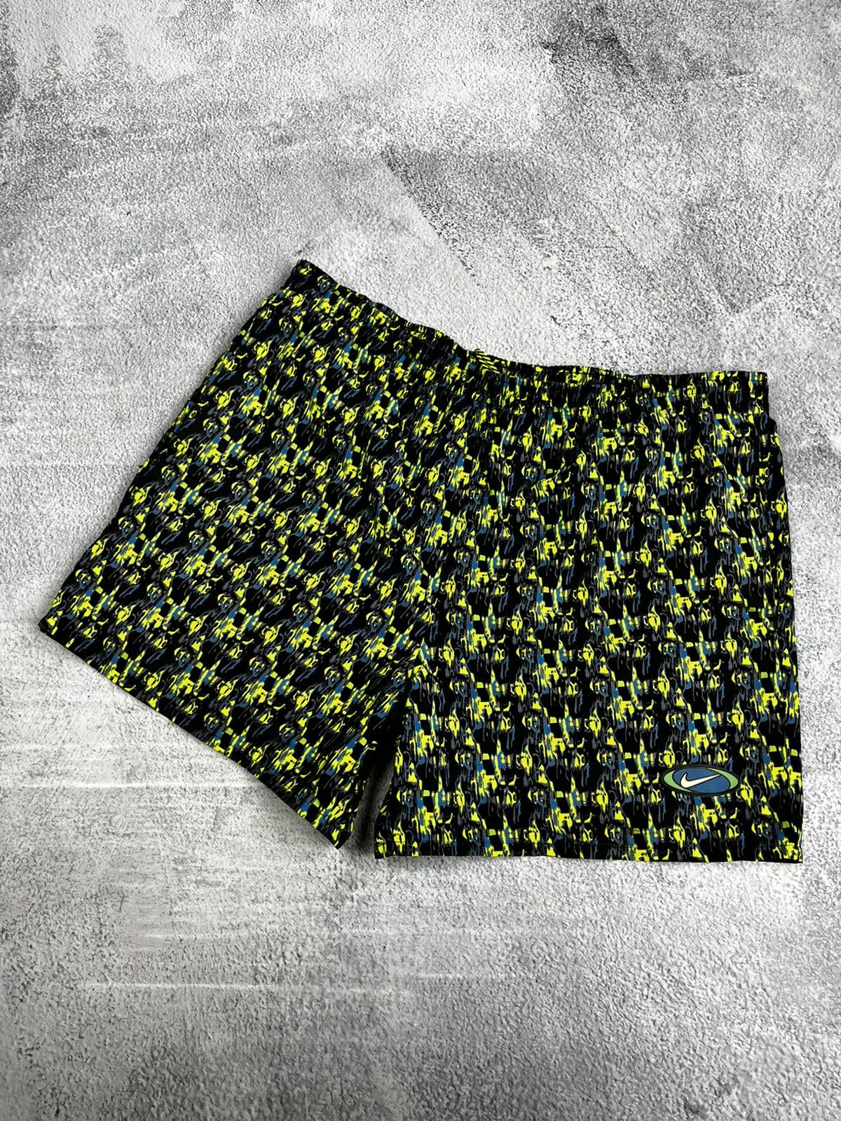 Nike Vintage 90s Nike Geometric Abstract All Over Swim shorts Size US 34 / EU 50 - 1 Thumbnail