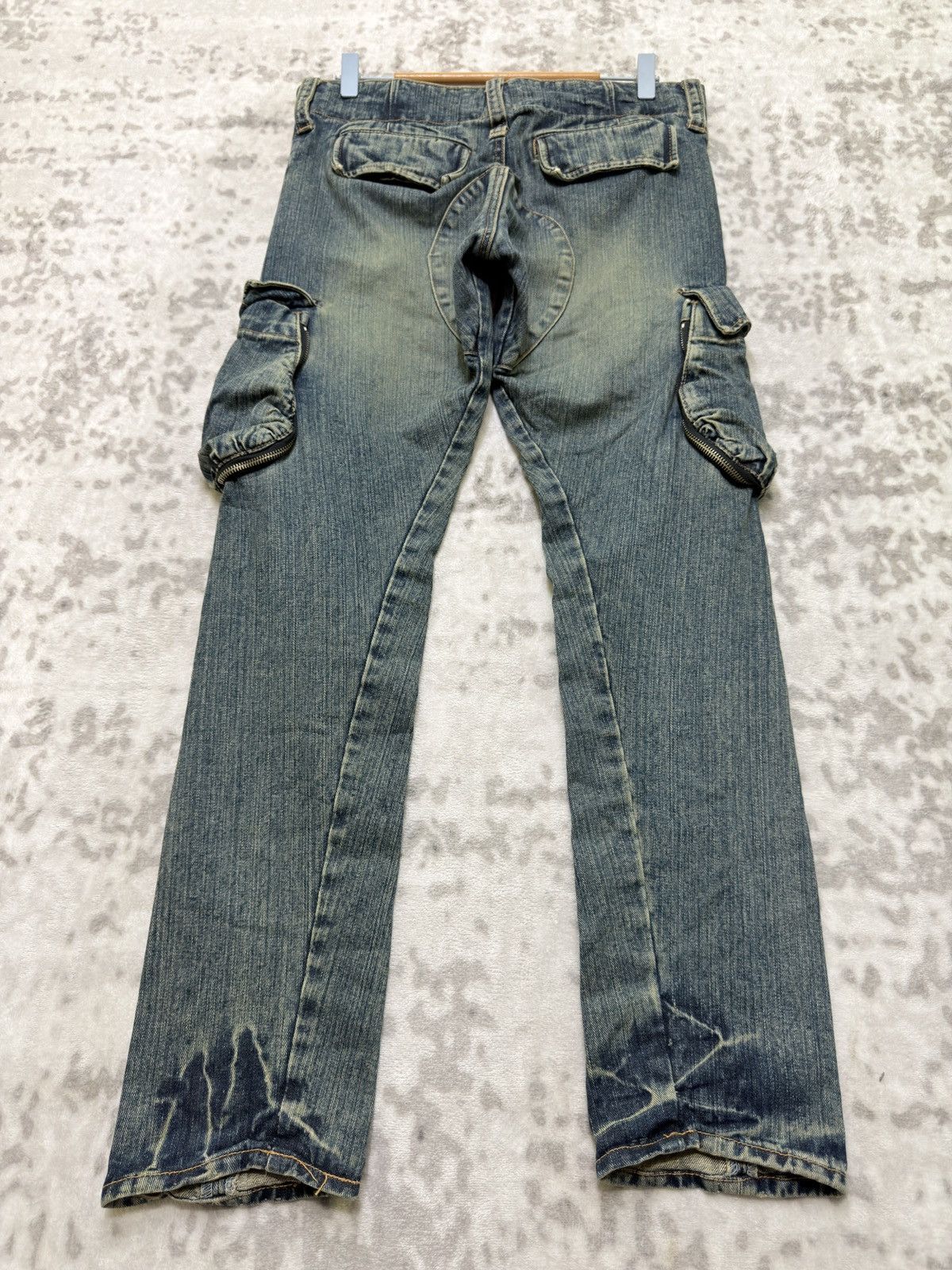 Le Grande Bleu (L.G.B.) TETTSUP Utility 3D Pocket Distressed Low Rise Skinny Cargo Size US 30 / EU 46 - 2 Thumbnail