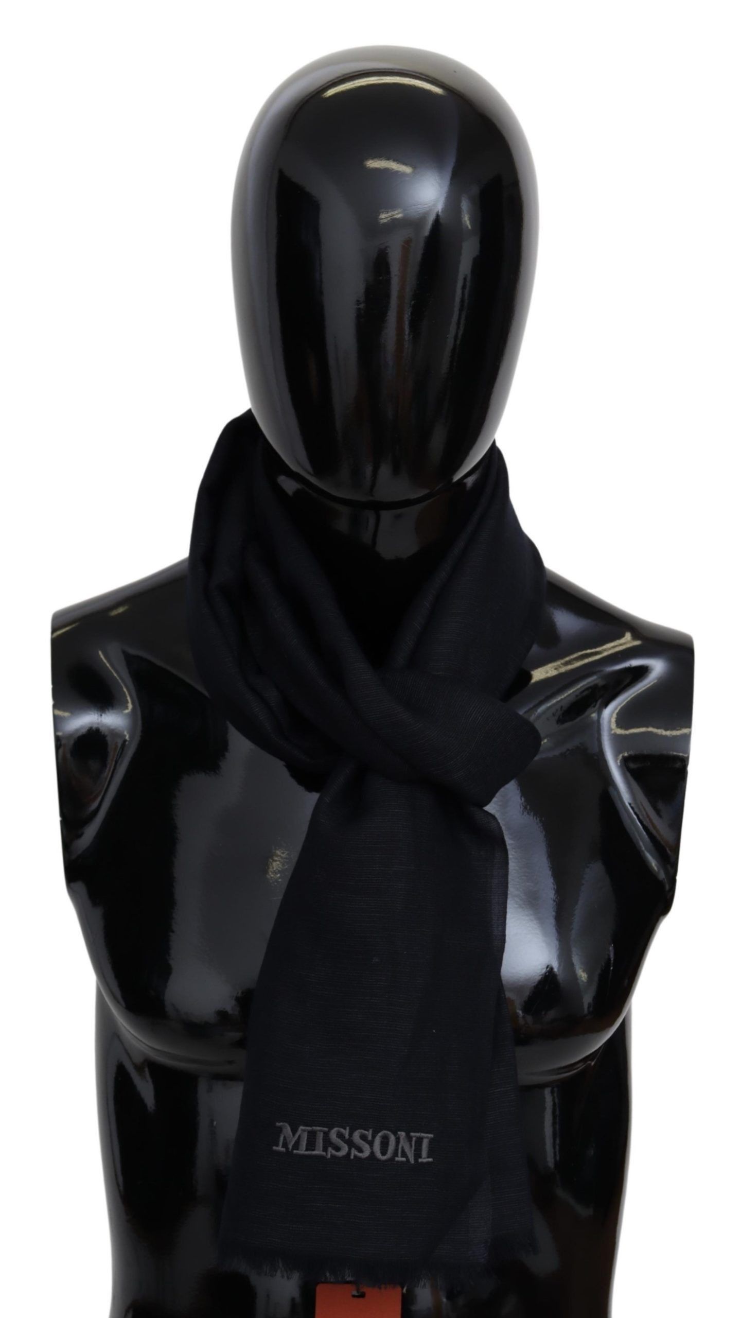 Missoni Elegant Unisex Wool Scarf with Fringes and Men's Logo Size ONE SIZE - 1 Thumbnail