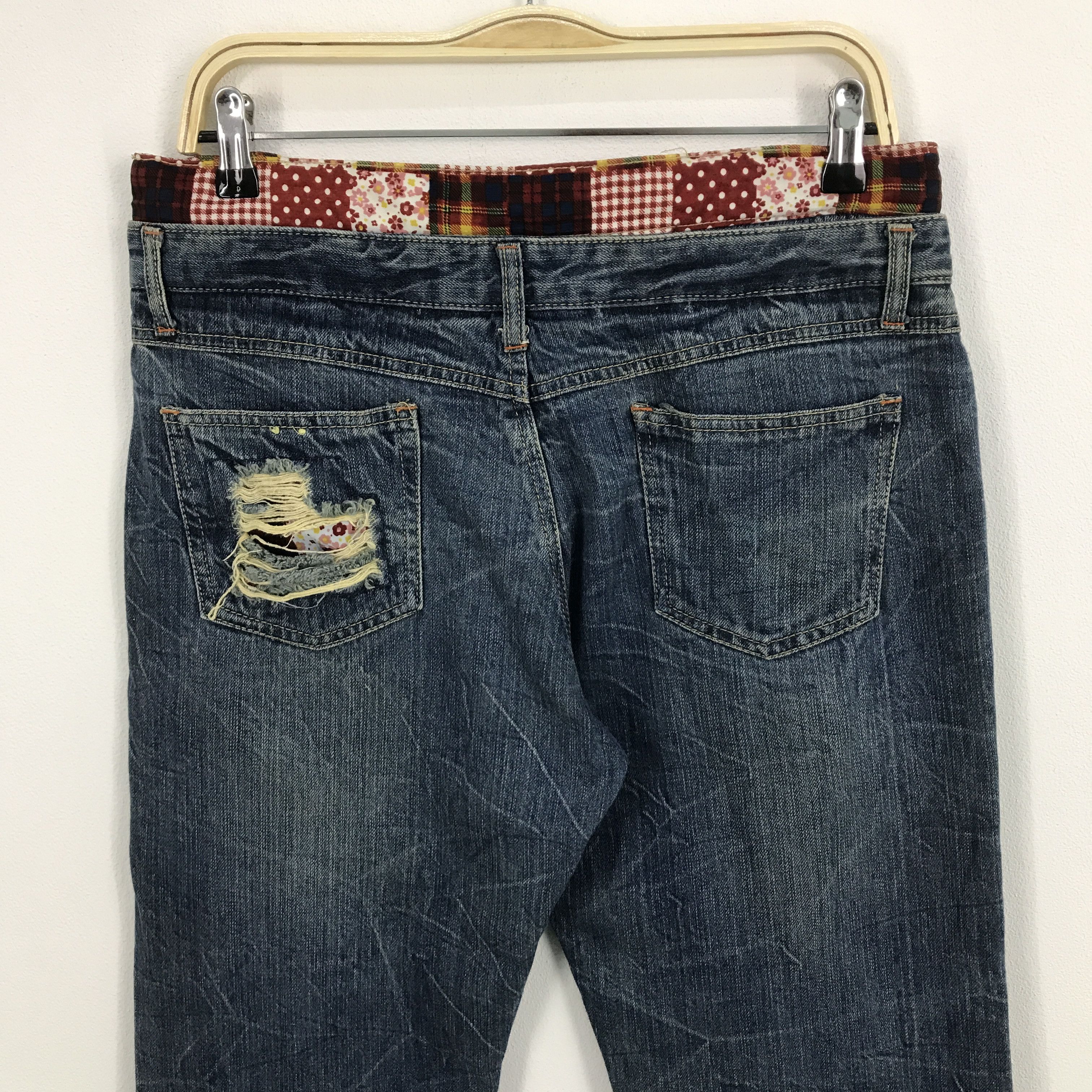 Japanese Brand Double waist Japanese brand patchwork jean Size US 32 / EU 48 - 5 Thumbnail