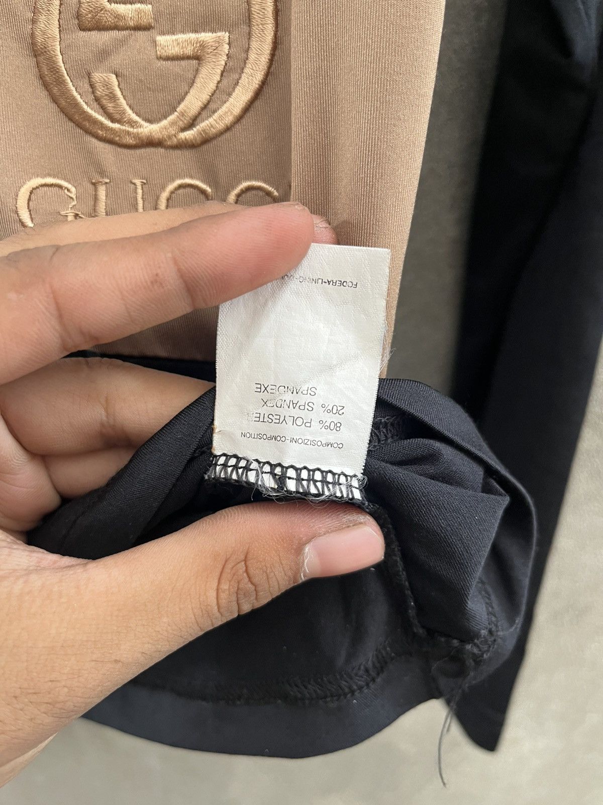 Gucci Gucci Black/Brown Long Sleeve Logo Tee Size US XXS / EU 40 - 9 Thumbnail