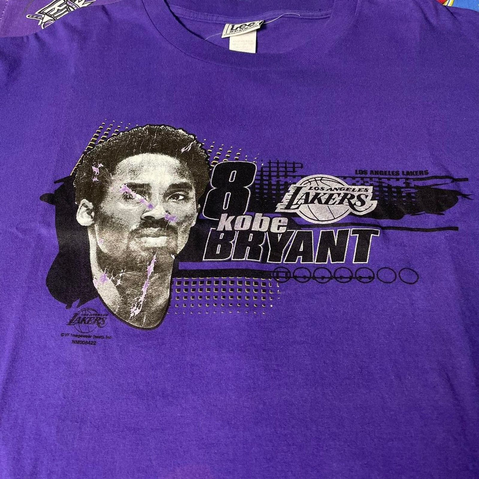 NBA × Vintage Vintage 2000s NBA Kobe Bryant Los Angeles Lakers Chrome Tee Size US XL / EU 56 / 4 - 3 Thumbnail