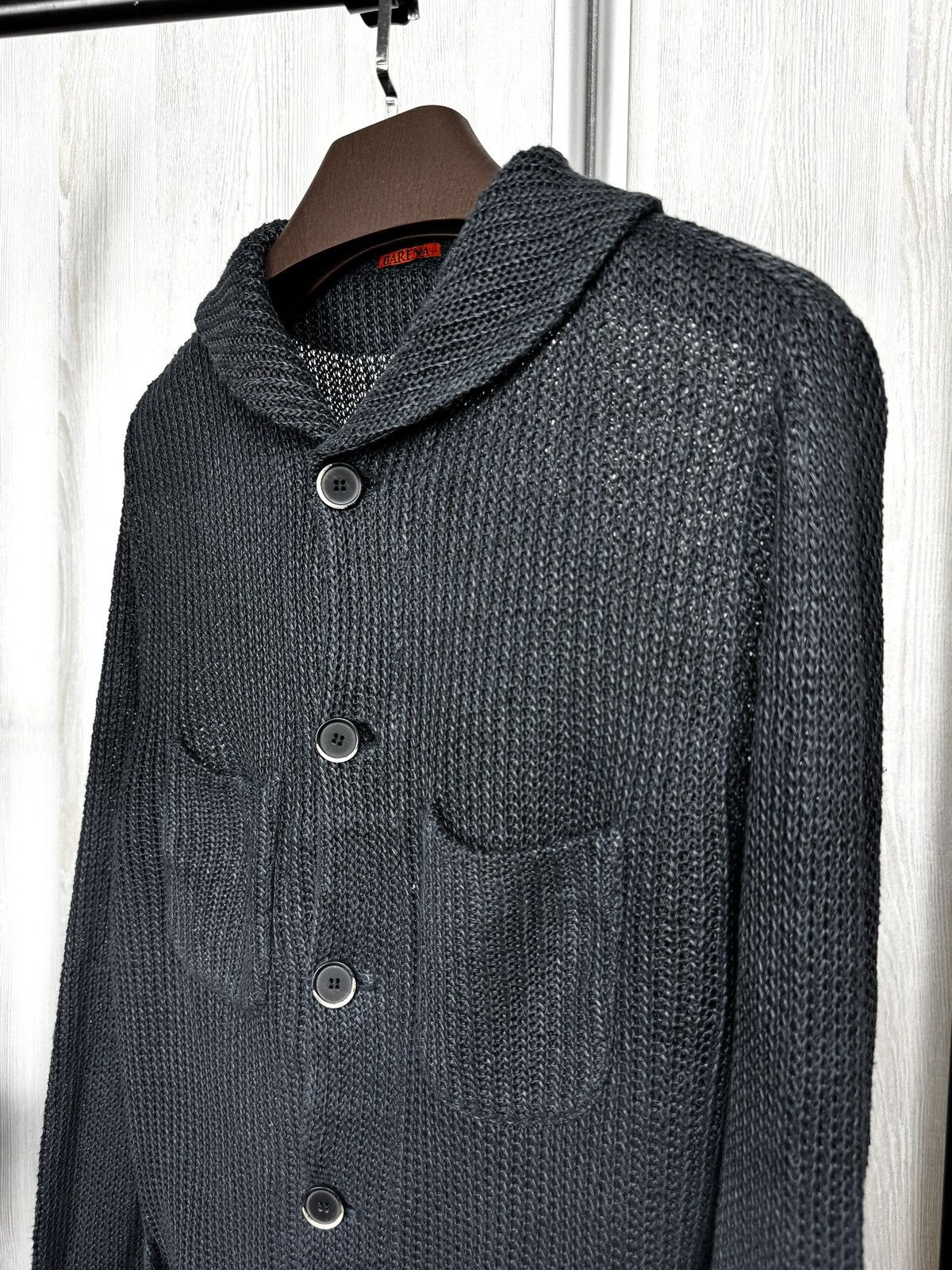 Barena Venezia Barena Venezia grey linen chain style cardigan blazer Size US XL / EU 56 / 4 - 5 Thumbnail