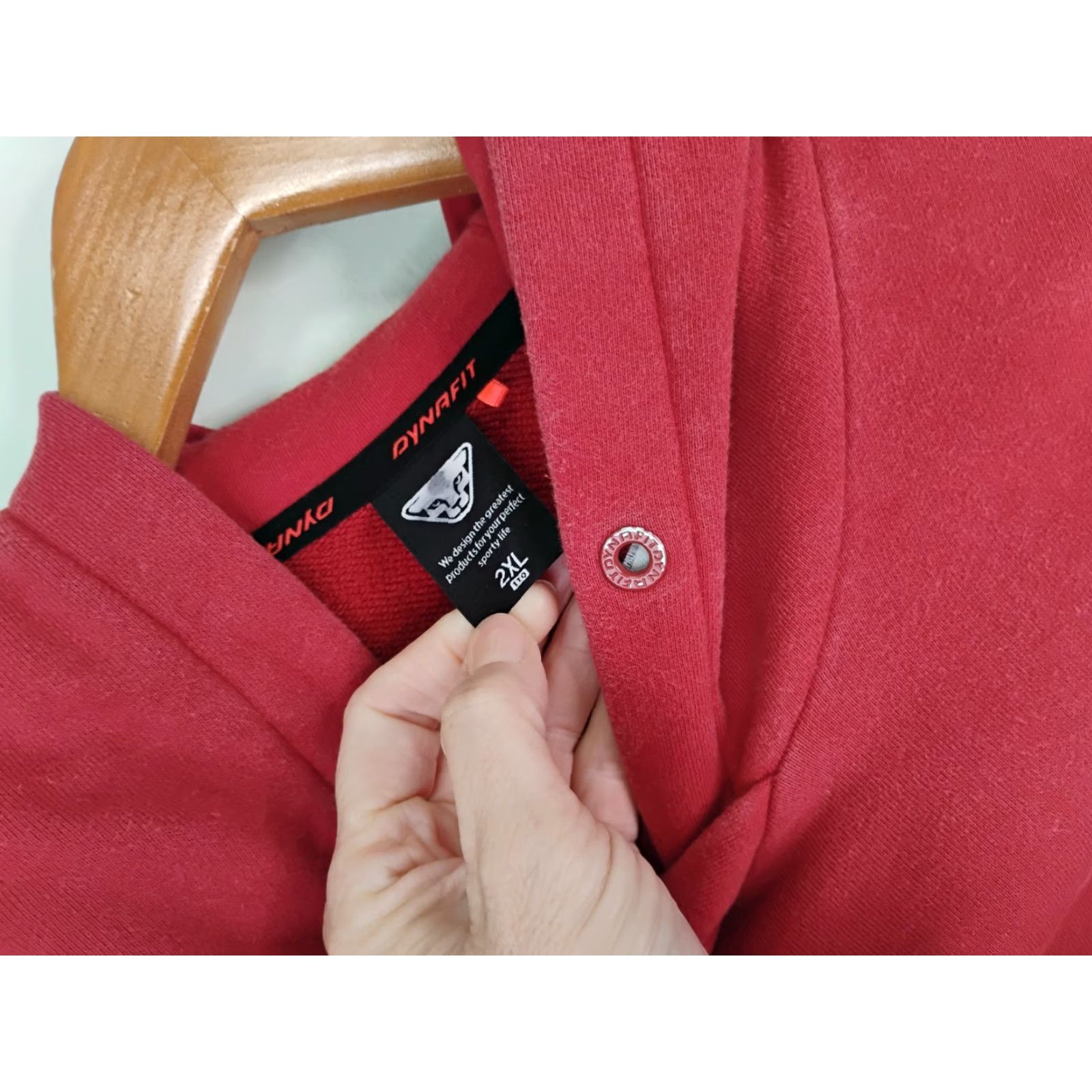 Vintage Dynafit Hoodie Long Sleeve Sweatshirt Distressed Large Fits Red Men READ Size US L / EU 52-54 / 3 - 7 Thumbnail