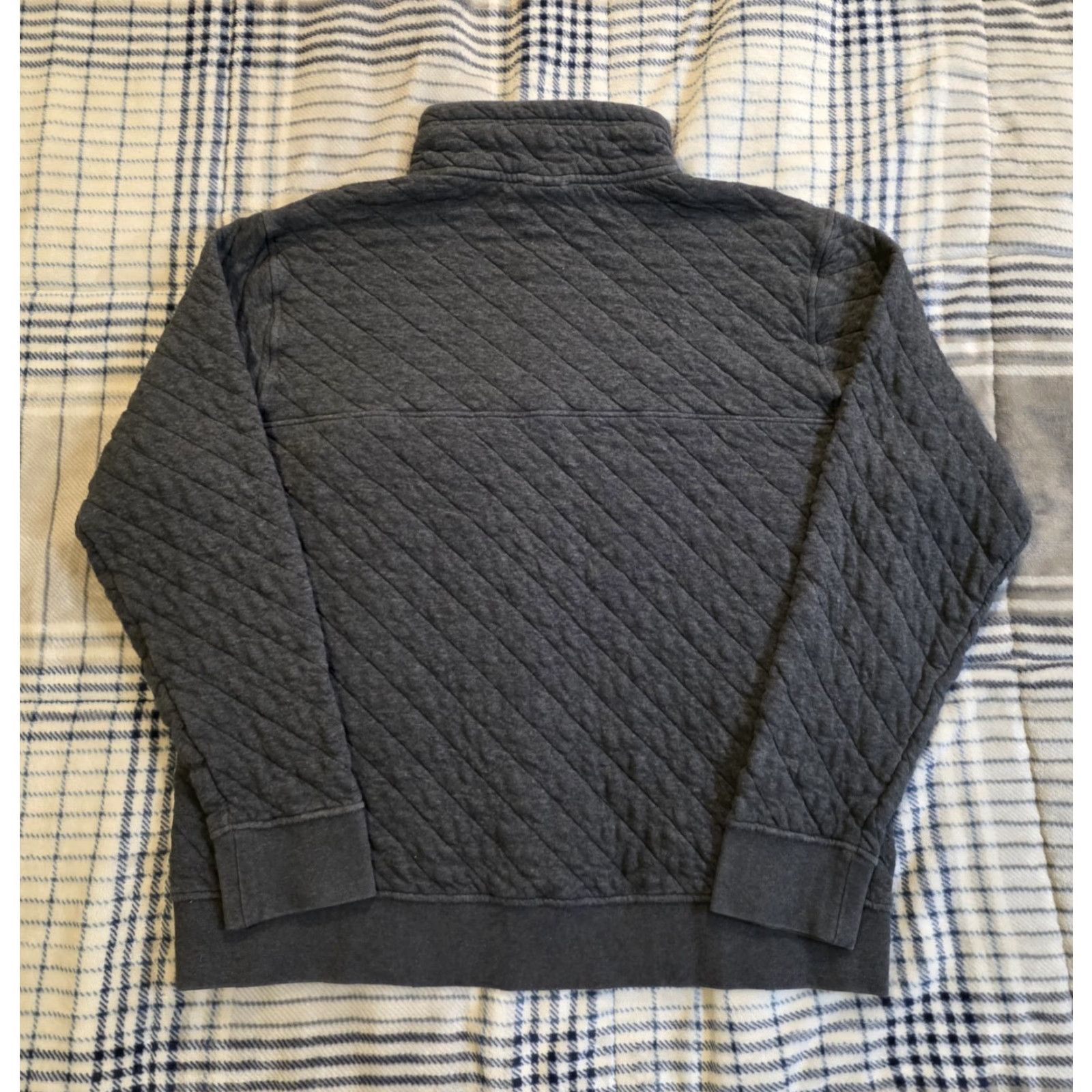 Patagonia Patagonia Quilt Snap T Pullover Organic Cotton Diamond Quilt Charcoal Gray XL Jacket Mens Size US XL / EU 56 / 4 - 3 Thumbnail